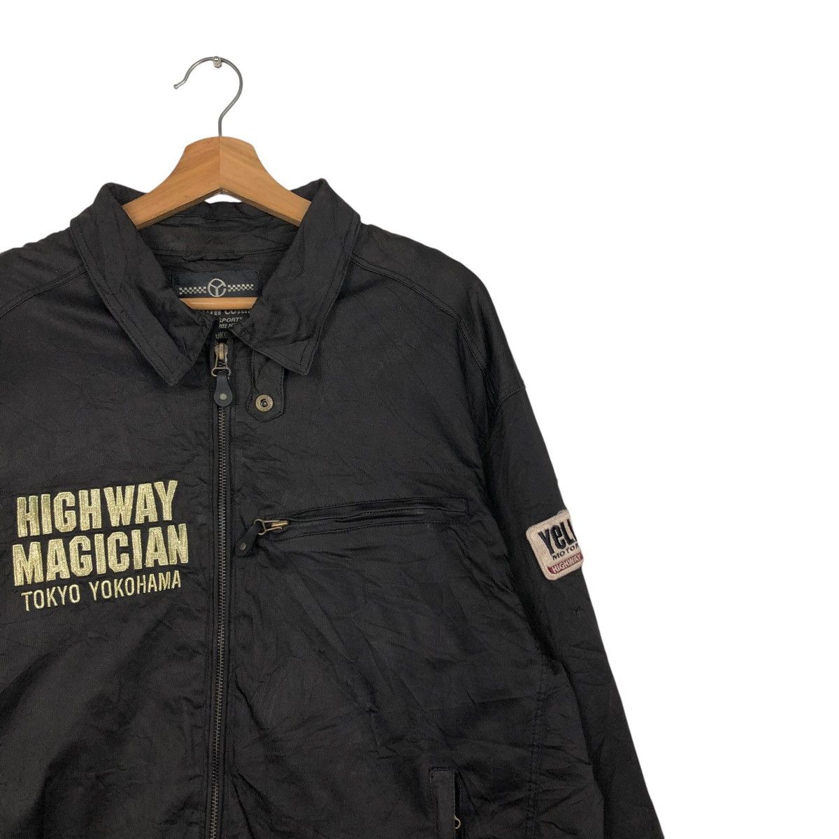 Vintage 🔥VINTAGE BIKER JACKET YELLOW CORN BIG LOGO SLEDGE HAMMER Size US L / EU 52-54 / 3 - 8 Thumbnail