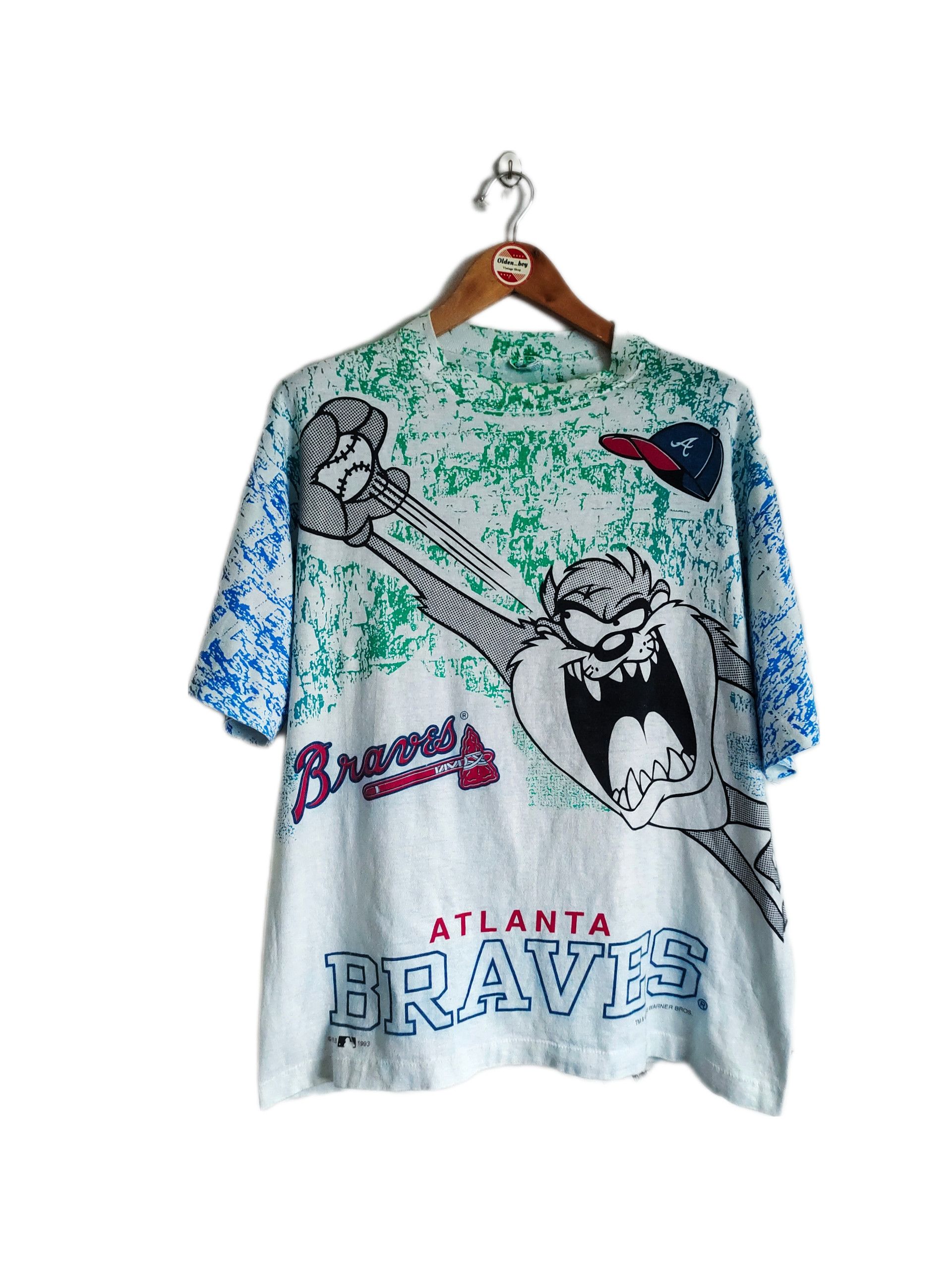 Vintage Atlanta Brave x Taz Full-print 90's T-Shir
