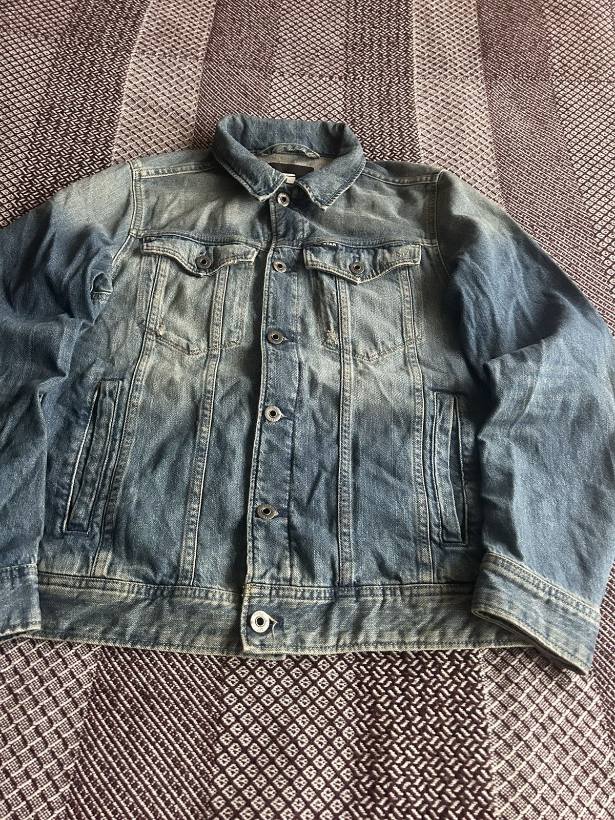 G-Star G-star Raw 3301 Denim Deconstructed Slim Faded Jacket Size S Size US S / EU 44-46 / 1 - 3 Thumbnail