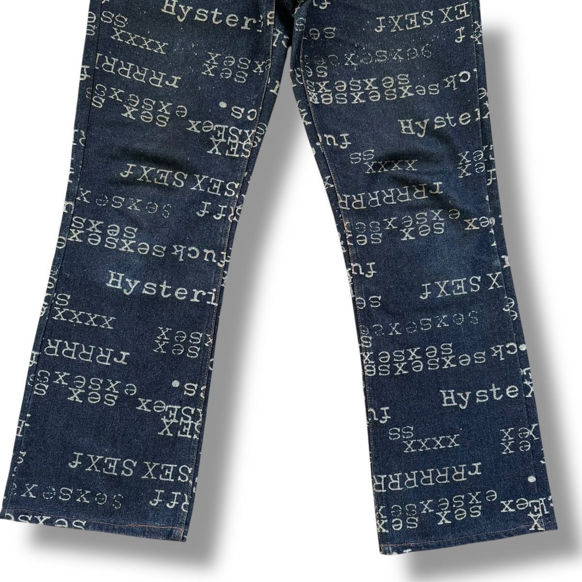 Hysteric Glamour Hysteric Glamour Typewriter Sex Fuck Boot Cut Denim Jeans Size US 27 - 6 Thumbnail