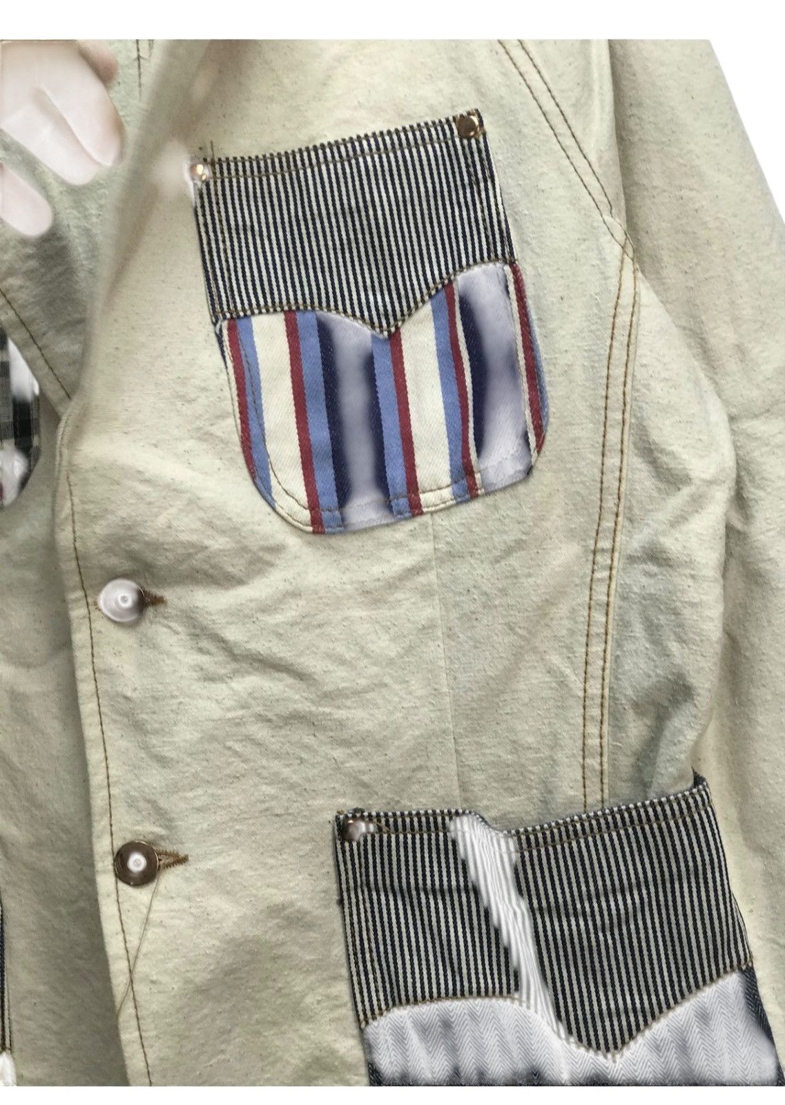 Monitaly Monitaly Patchwork Lounge Jacket Workwear Chore Canvas Size US M / EU 48-50 / 2 - 2 Thumbnail