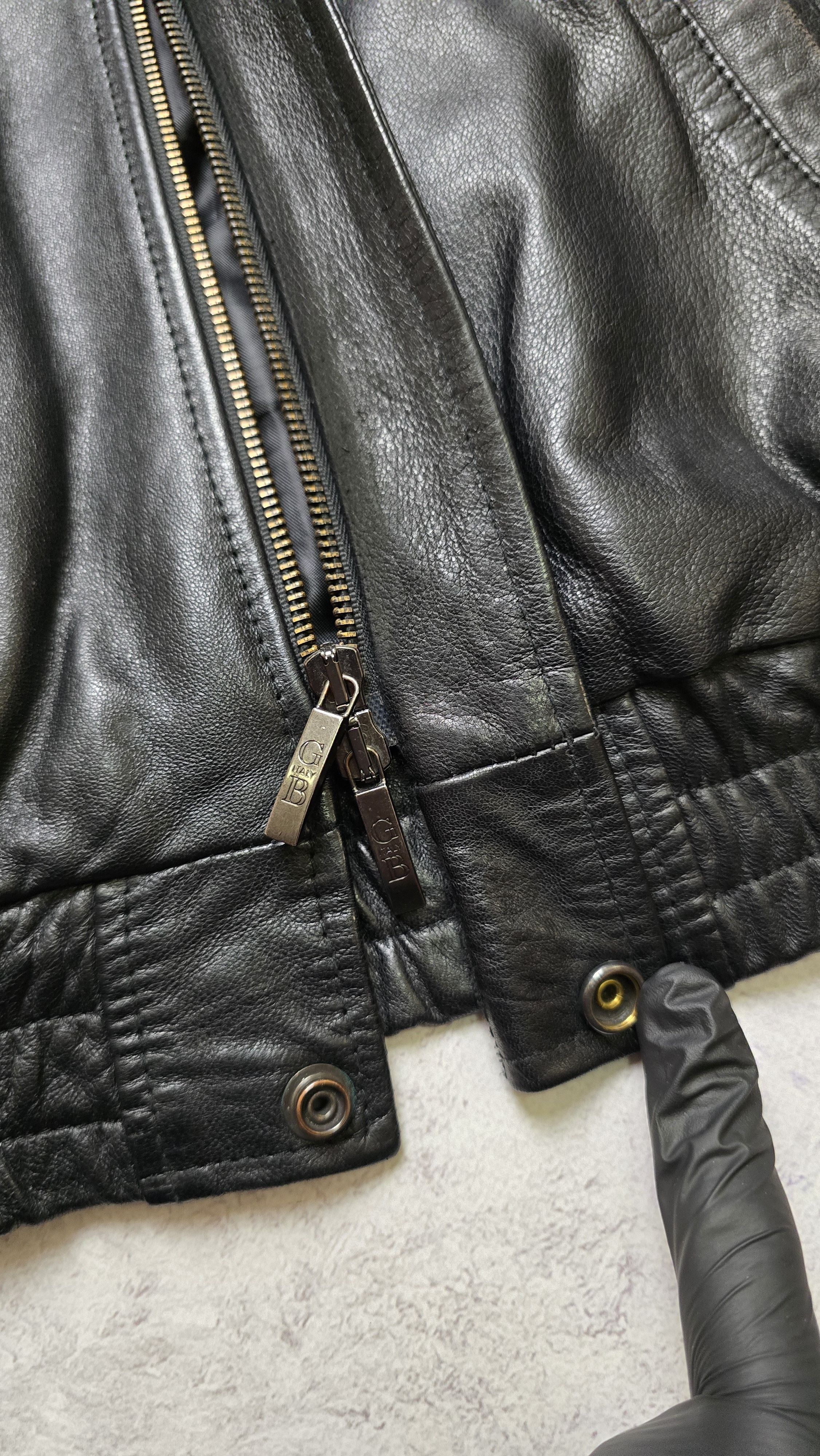 Other Floriani Vera Pelle Leather Bomber Jacket Full Zip Military Size US XL / EU 56 / 4 - 14 Thumbnail