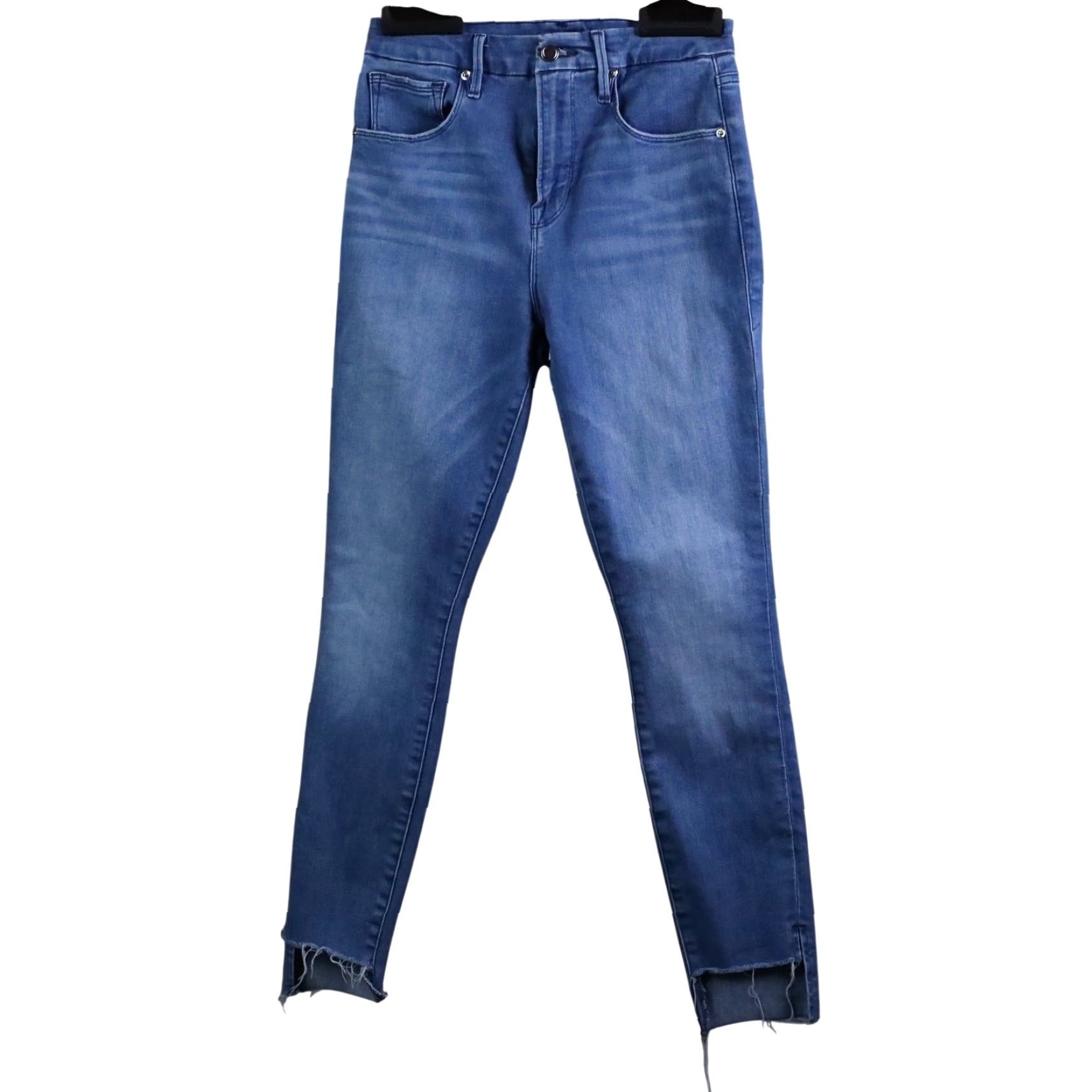 Good American Good American Good Waist Jeans Womens 8/29 Blue Skinny High Waist 5-Pocket Denim Straight Rise N/A Size 30" / US 8 / IT 44 - 2 Thumbnail