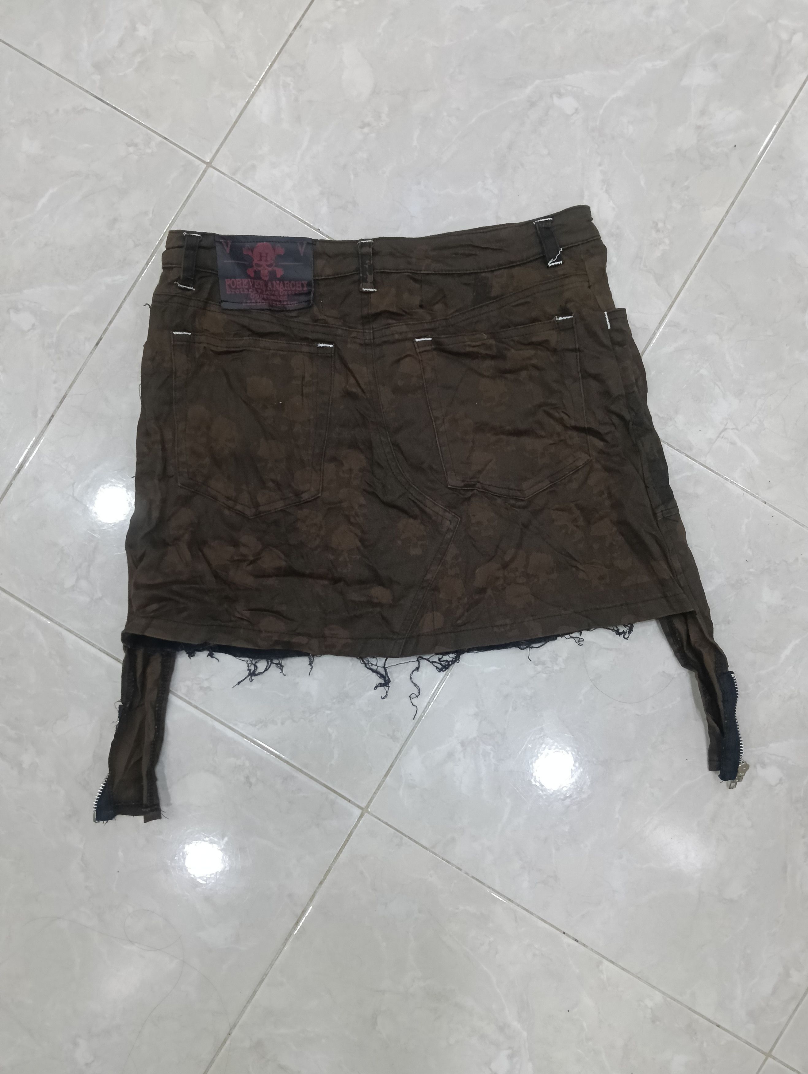 Seditionaries Forever Anarchy h.Anarchyism For Plus Skirt Size 30" / US 8 / IT 44 - 3 Thumbnail