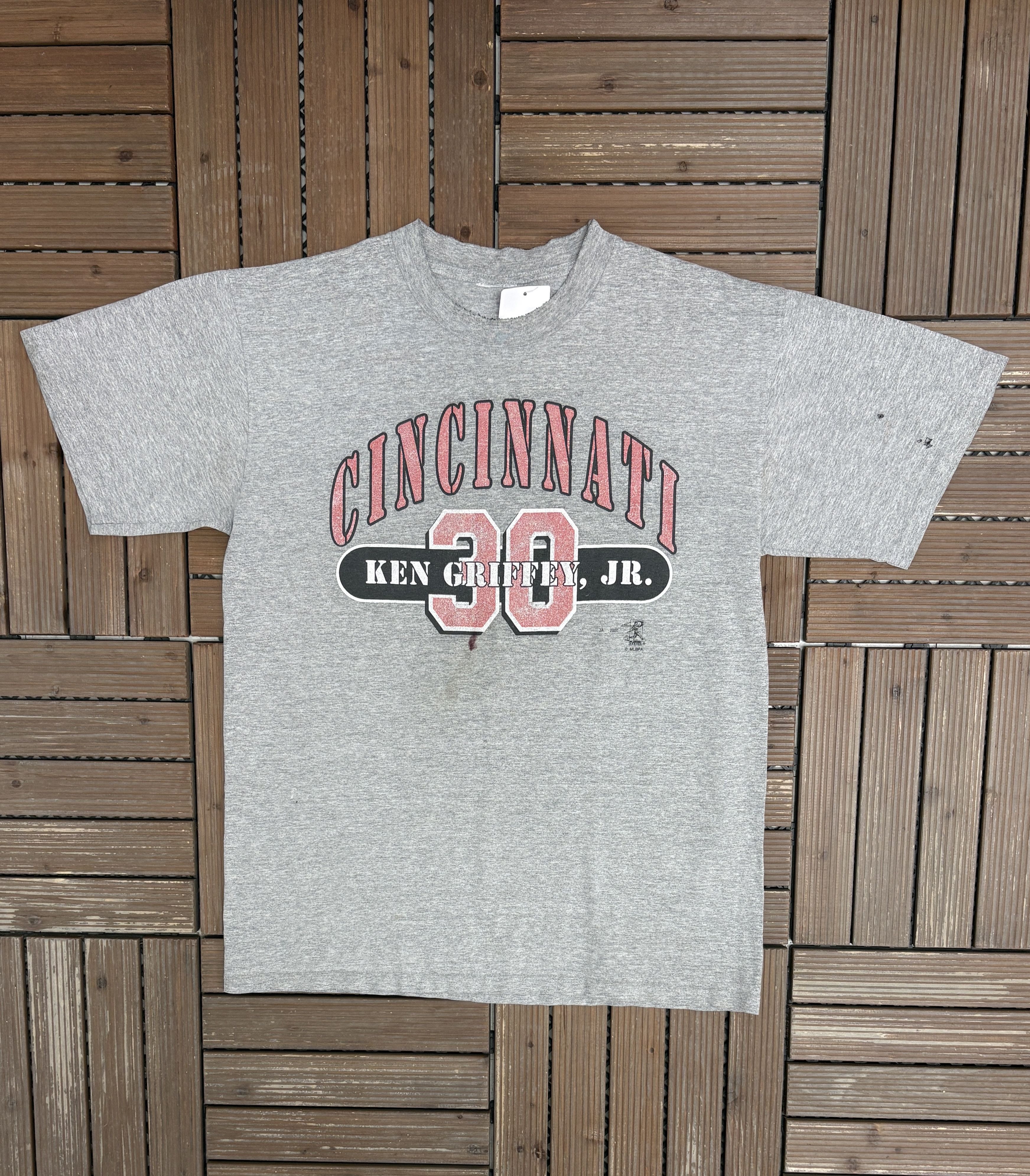 Vintage Cincinnati Reds Ken Griffey Jr. Vintage Grey T-Shirt Tee Size US L / EU 52-54 / 3 - 1 Thumbnail