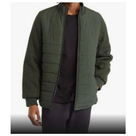 Other Zella Mixed Media Recycled Polyester Jacket, Olive Green, Sz Size S / US 4 / IT 40 - 2 Thumbnail