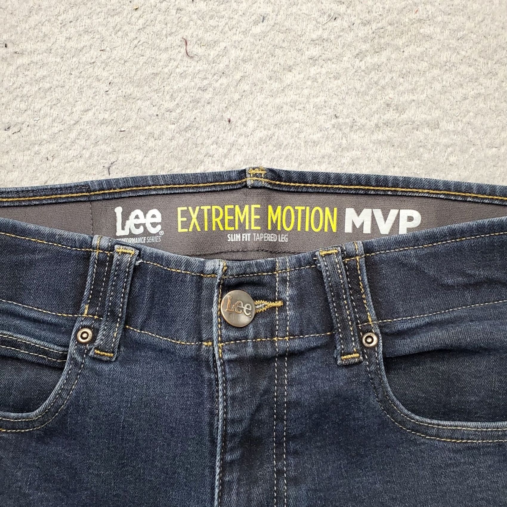 Lee Lee Mens Jeans 33x30 Blue Extreme Motion Slim Fit Tapered Leg - 5-Pocket Denim Stretch Size US 33 - 7 Thumbnail