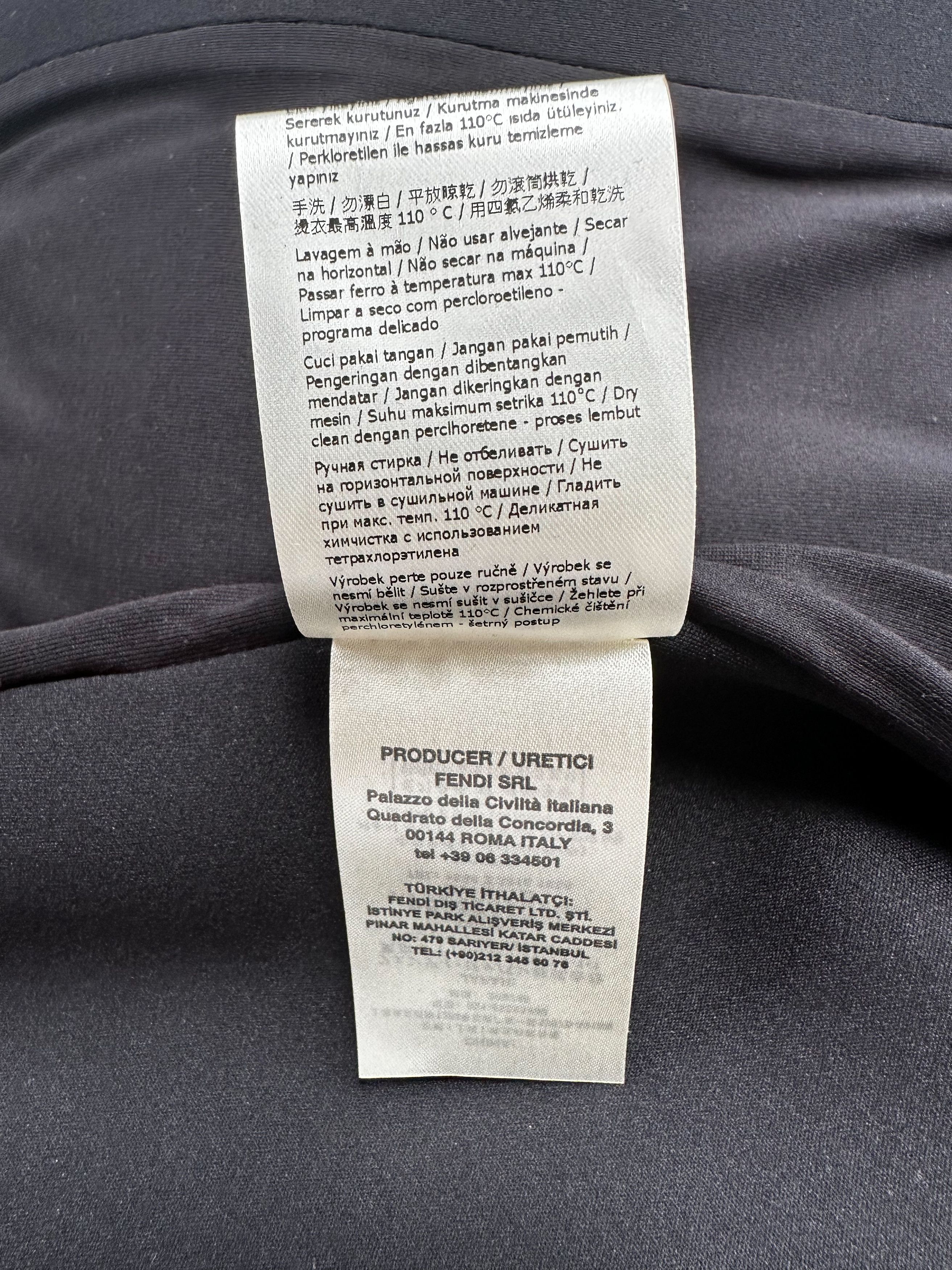 Fendi Fendi Black & White Collar Logo Bomber Jacket Size US S / EU 44-46 / 1 - 8 Thumbnail