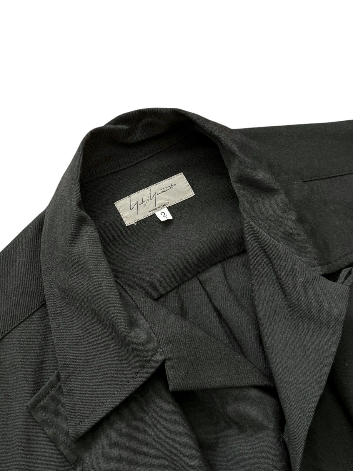 Yohji Yamamoto $1900 Wool Double Layer Shirt Jacket Size US M / EU 48-50 / 2 - 2 Thumbnail