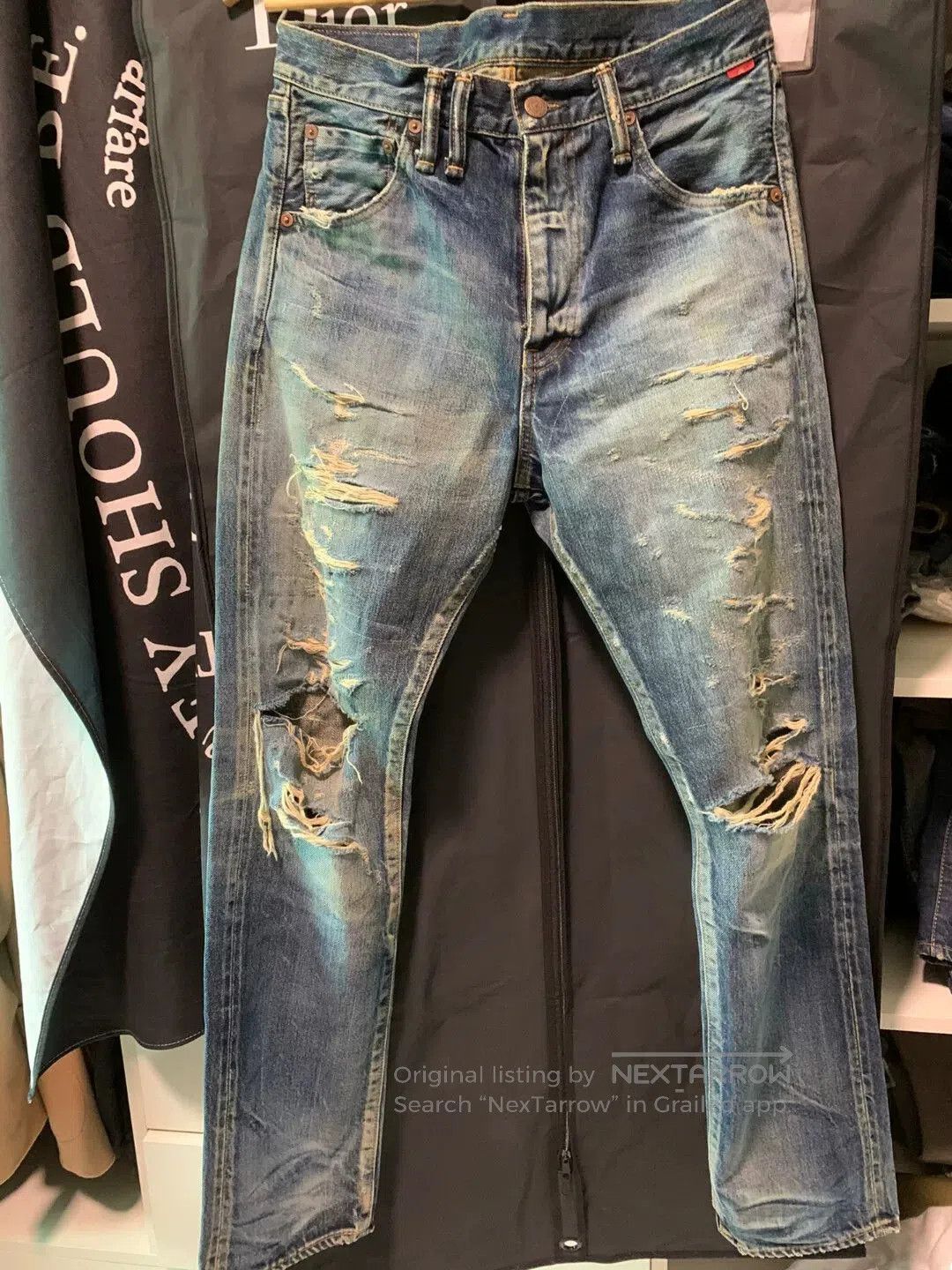 ANACHRONORM stylish raw denim slim fit jeans W30. Size US 30 / EU 46 - 1 Thumbnail