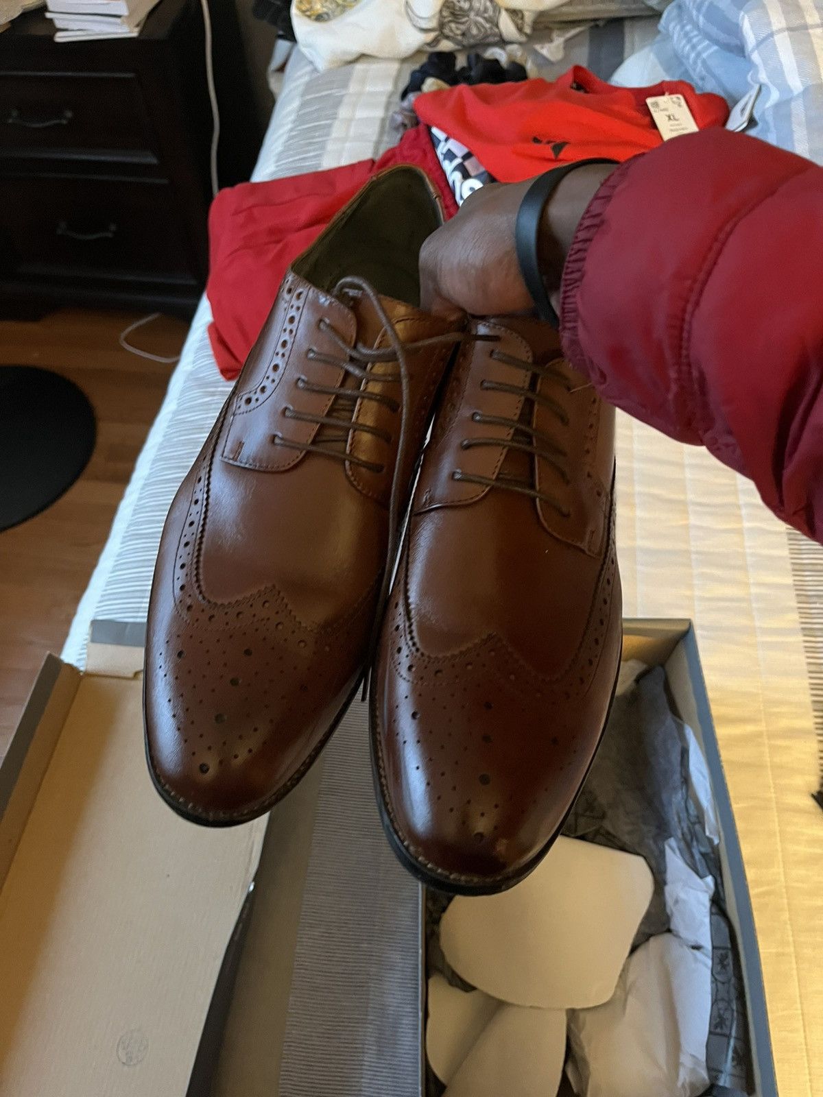 Stacy Adams Stacy Adams Brown Leather Loafers Size US 12 / EU 45 - 1 Thumbnail