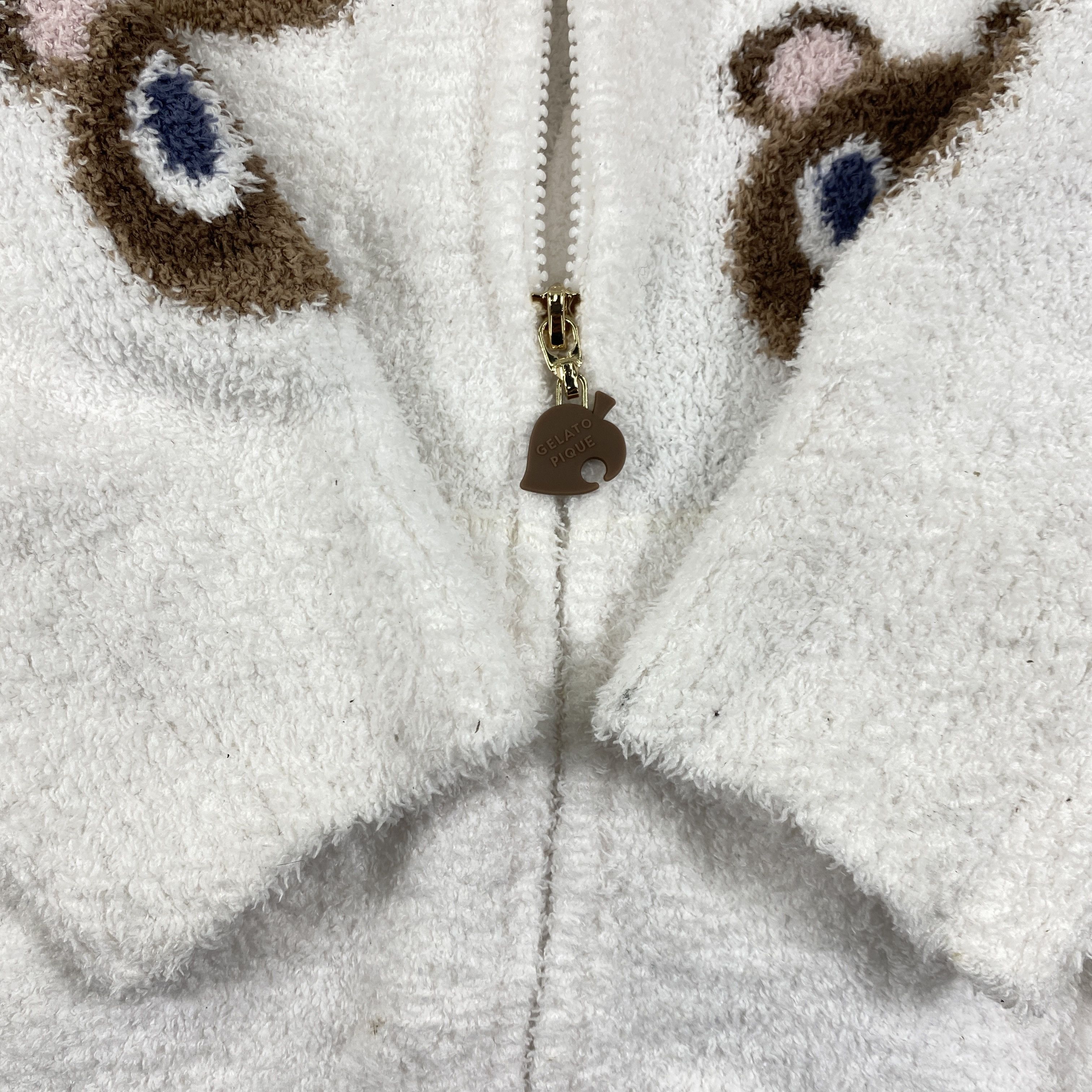 Japanese Brand Gelato Pique White Fleece Full Print Zipper Hoodie - J488 Size US L / EU 52-54 / 3 - 5 Thumbnail