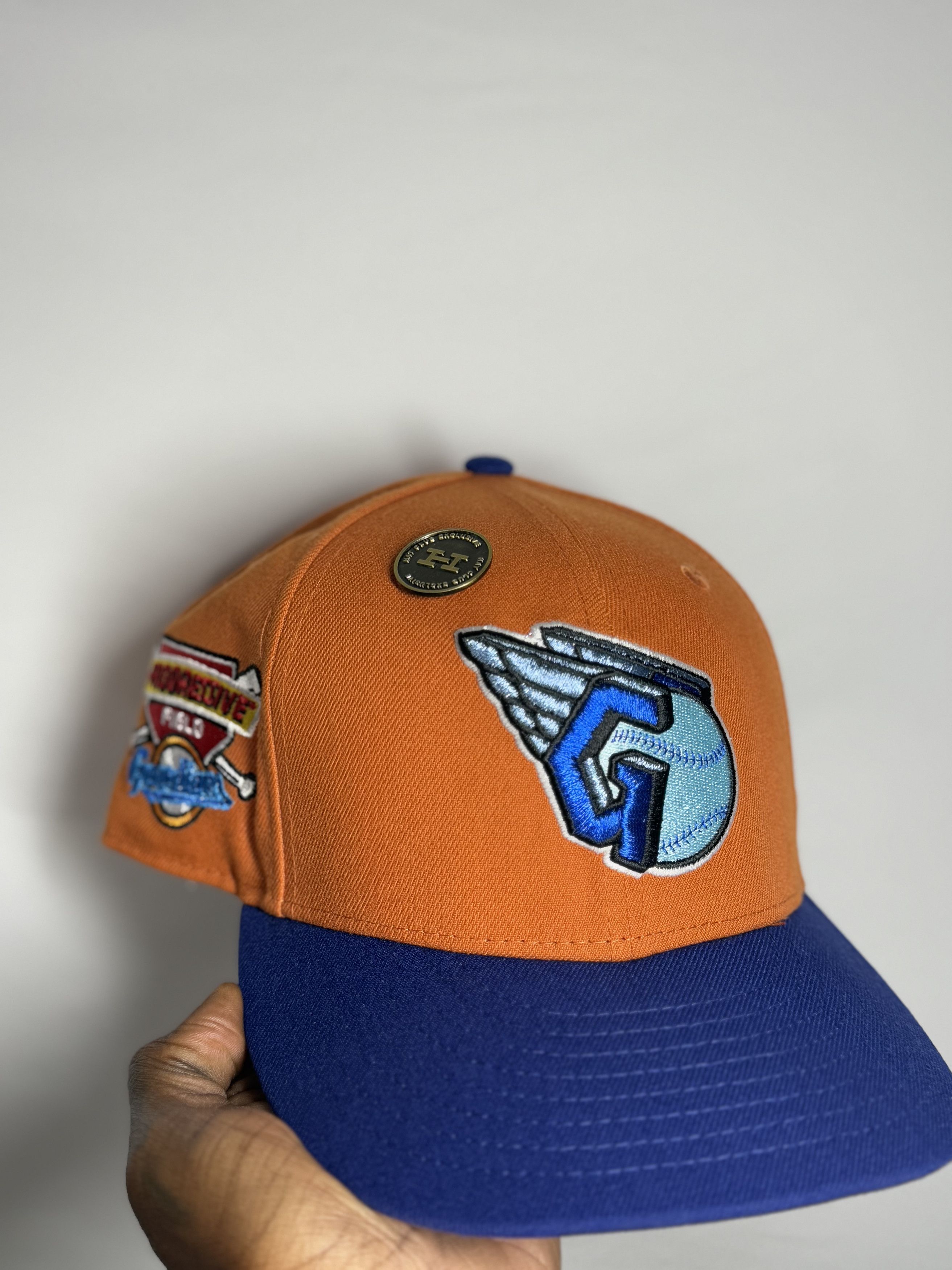 Hat Club × New Era Cleveland Guardians Burnt Orange Royal Gray "7" Size ONE SIZE - 1 Thumbnail