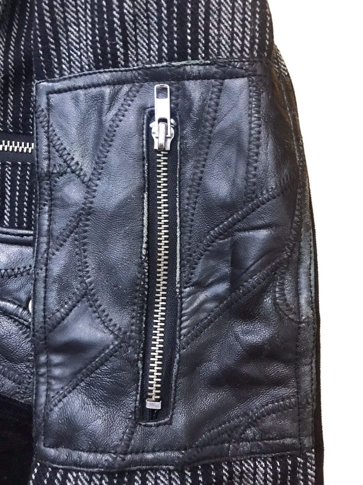 Japanese Brand Kacia Half Leather Wool Jacket Size US S / EU 44-46 / 1 - 6 Thumbnail