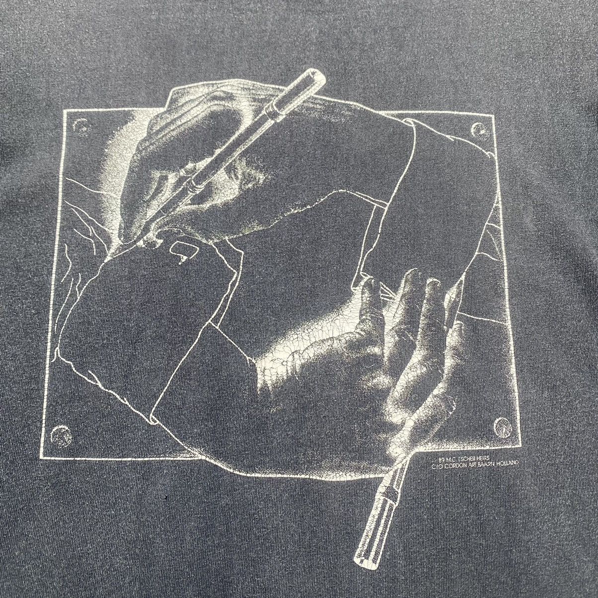 Vintage 1989 MC ESHER “Drawing Hands” tee Size US L / EU 52-54 / 3 - 3 Thumbnail
