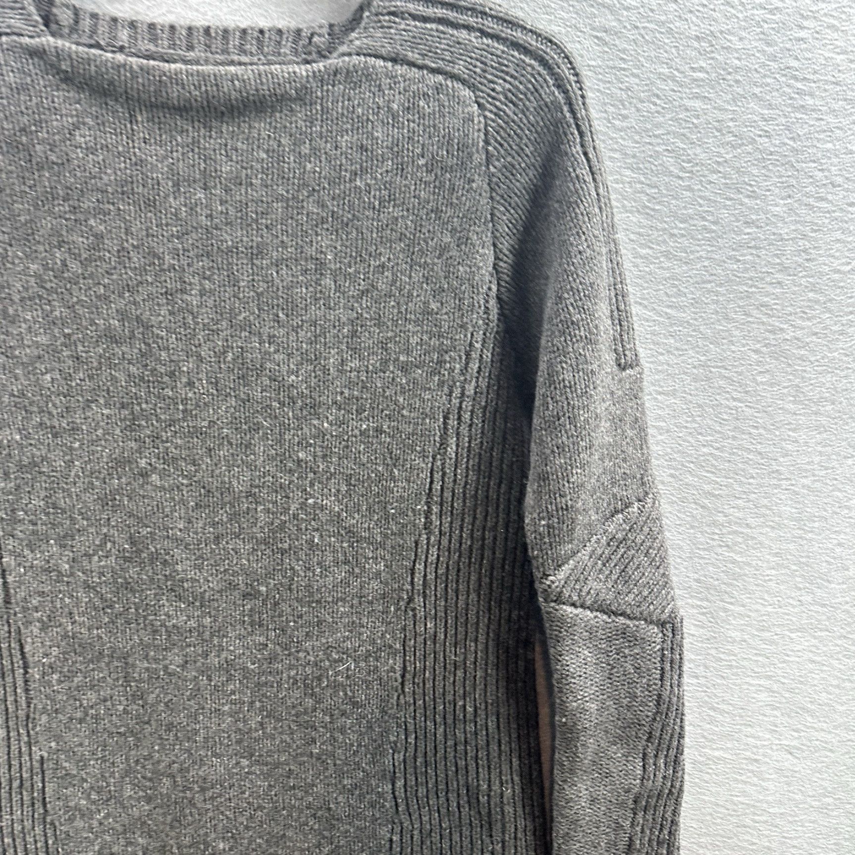 Allsaints AllSaints Sweater Dress Women XS Gray Knit Ribbed Square Neck Pullover Short Solid Vintage: No Size XS / US 0-2 / IT 36-38 - 3 Thumbnail