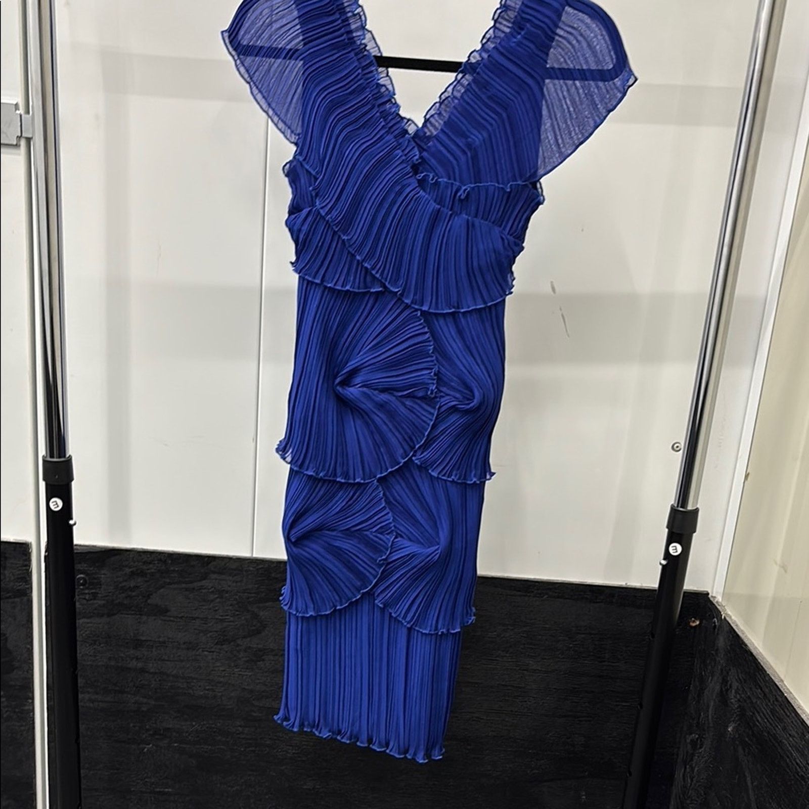 Other NWT Blue Sheath Midi Dress with Flutter Cap Sleeves One Size Size ONE SIZE - 12 Thumbnail
