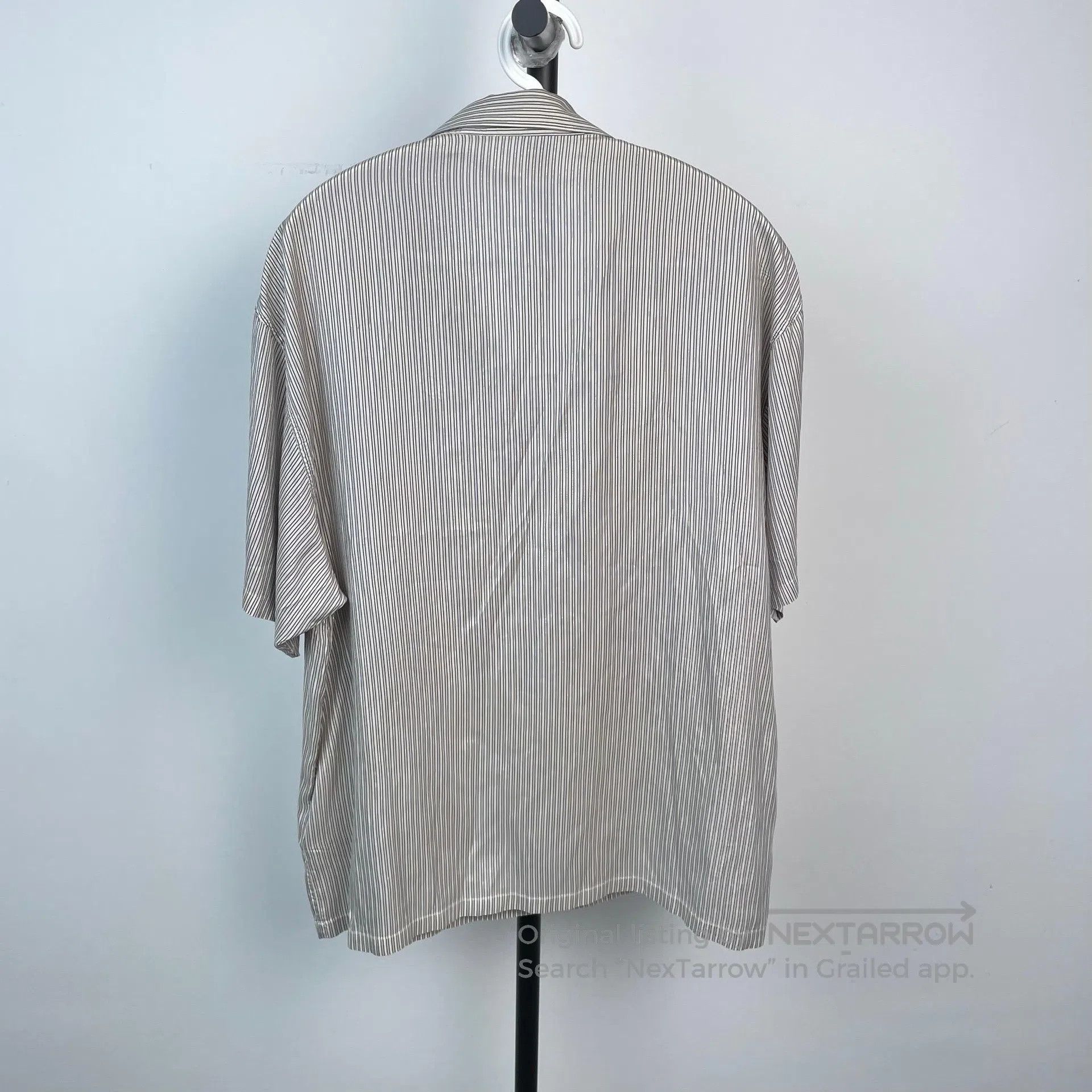Dior Dior Striped Silk Shirt with Gold Thread for a Draping Eff Size S / US 4 / IT 40 - 3 Thumbnail