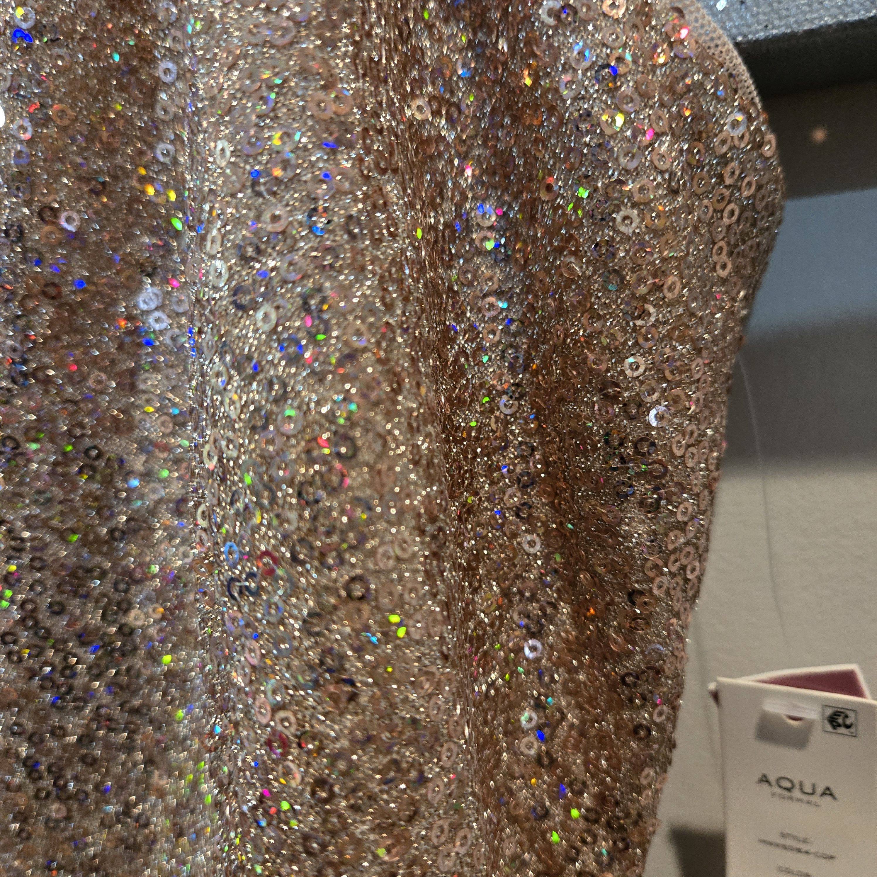 AQUA Aqua Sequined Mini Cocktail/Party Dress in Copper Size L / US 10 / IT 46 - 4 Thumbnail