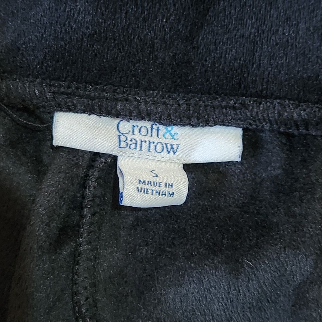 Croft & Barrow Croft & Barrow Womens Black Velour Pants Size S Size 27" / US 4 / IT 40 - 2 Thumbnail