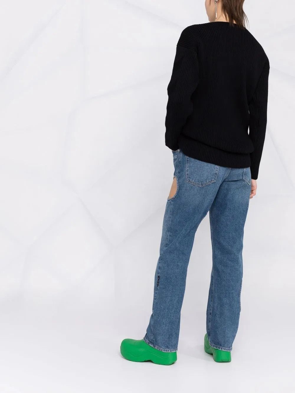 Off-White o1y1225 Crewneck Sweater in Black Size M / US 6-8 / IT 42-44 - 5 Thumbnail