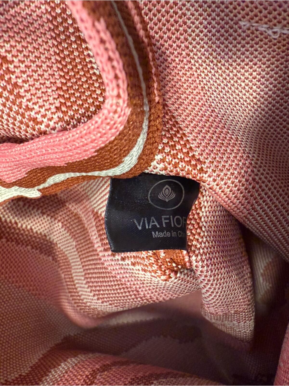 Other Viafore satchel handbag knit swirled cream pink & burgundy Size ONE SIZE - 4 Thumbnail