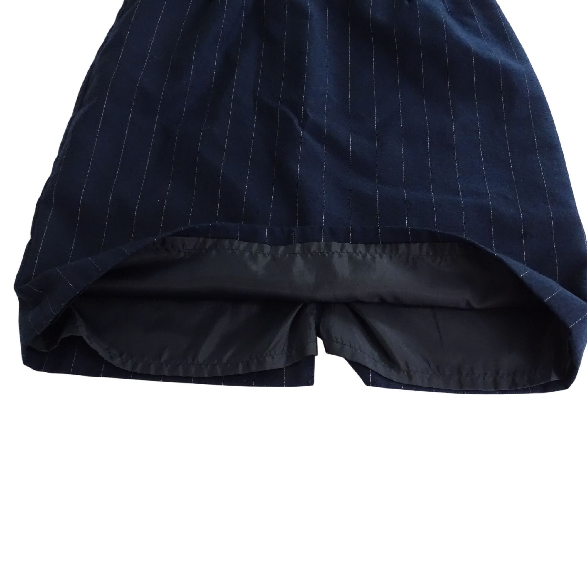Other Vintage JG Hook Navy Blue Wool Pinstripe Pencil Skirt 12 Size 34" / US 12 / IT 48 - 7 Thumbnail