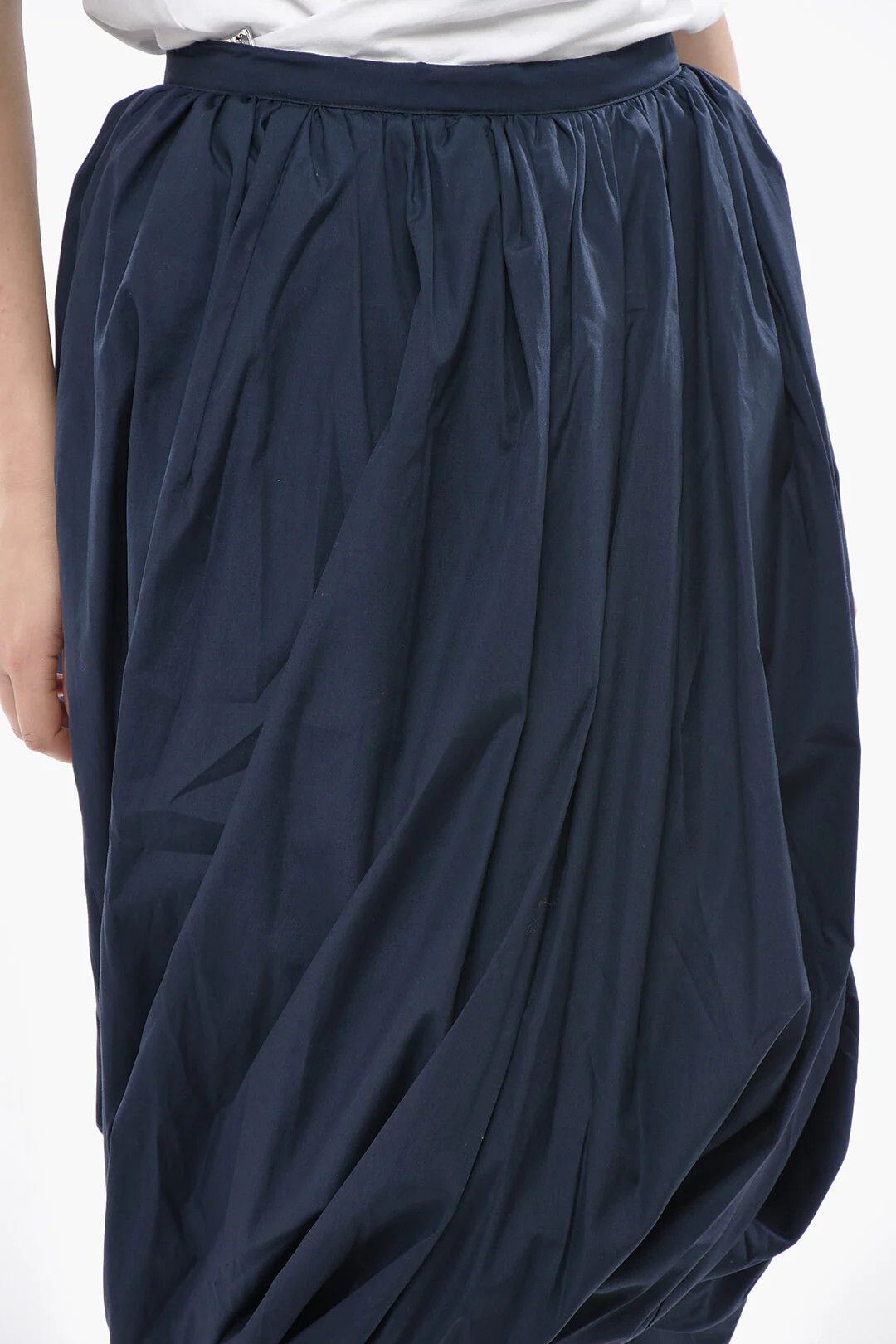Marni og1mm0326 Cotton Midi Skirt in Blue Size 27" / US 4 / IT 40 - 3 Thumbnail