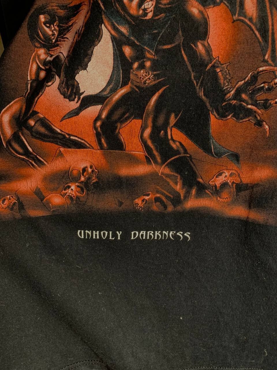 Band Tees × Vintage VERY RARE WOLFS MOON ROCK T-SHIRT ANHOLY DARKNESS METAL PUNK Size US M / EU 48-50 / 2 - 5 Thumbnail