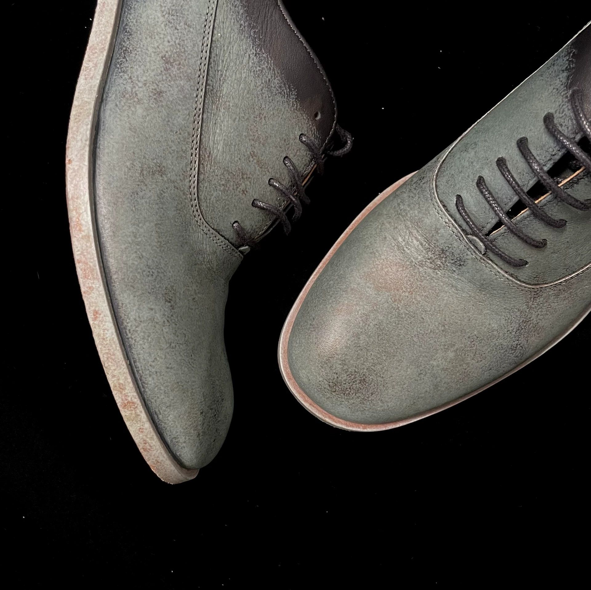 Maison Margiela Maison Margiela Turquoise Distressed Derby Shoes 37 Size US 6.5 / IT 36.5 - 4 Thumbnail