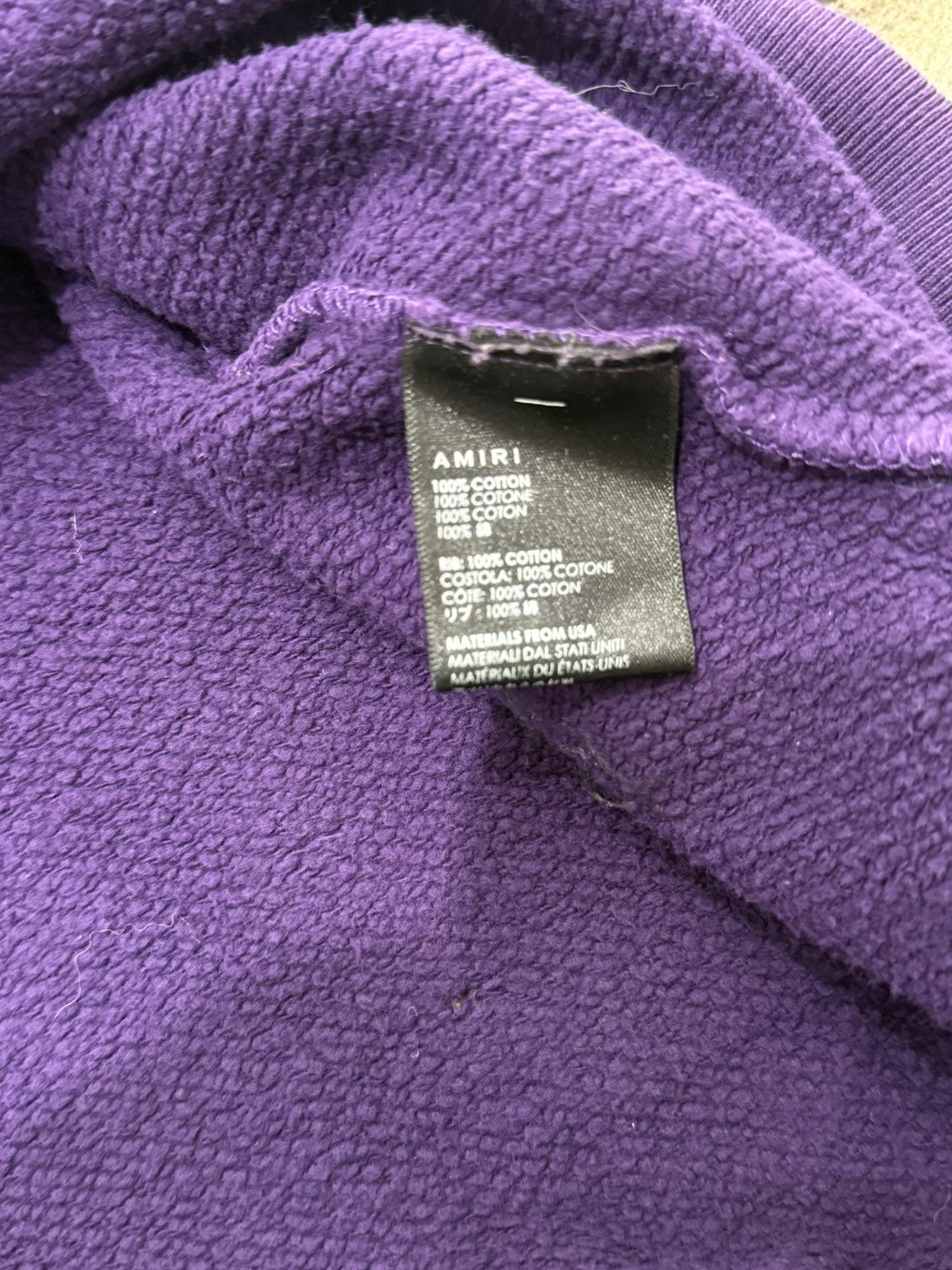 Amiri Amiri Poison Distressed Crewneck Purple Size US L / EU 52-54 / 3 - 6 Thumbnail