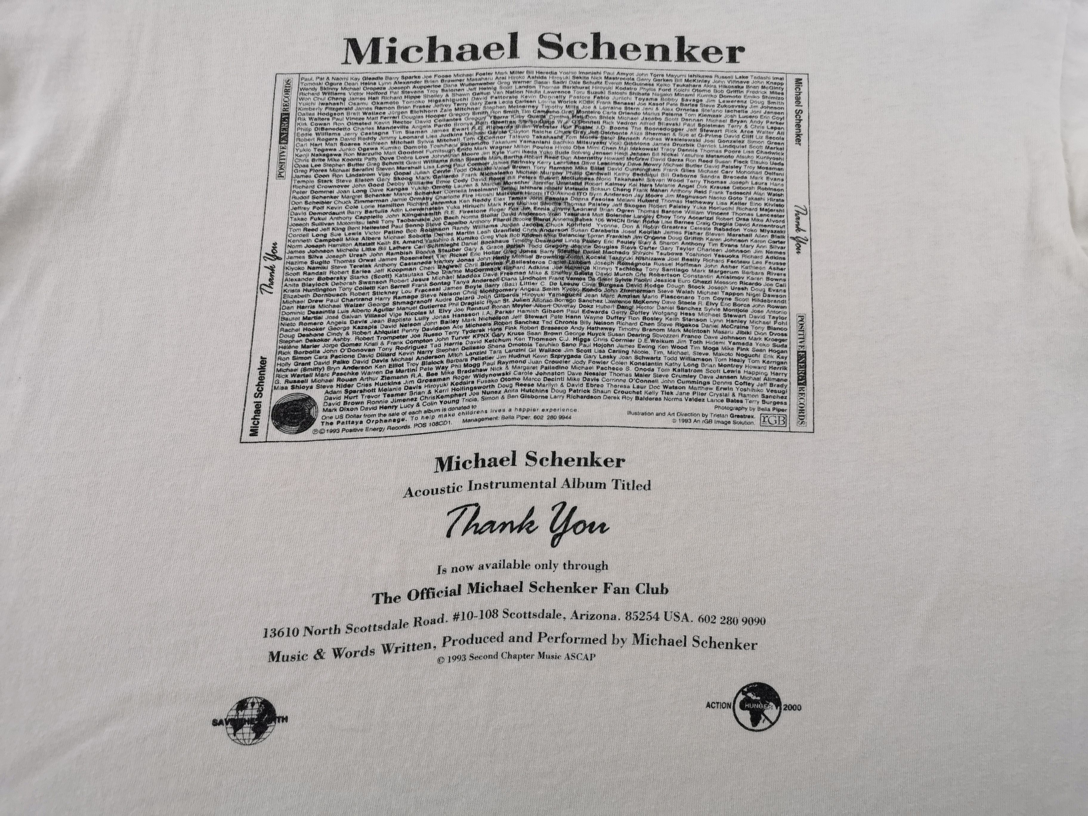 Vintage Vintage 90s Michael Schenker German Guitarist Tee Size US M / EU 48-50 / 2 - 6 Thumbnail
