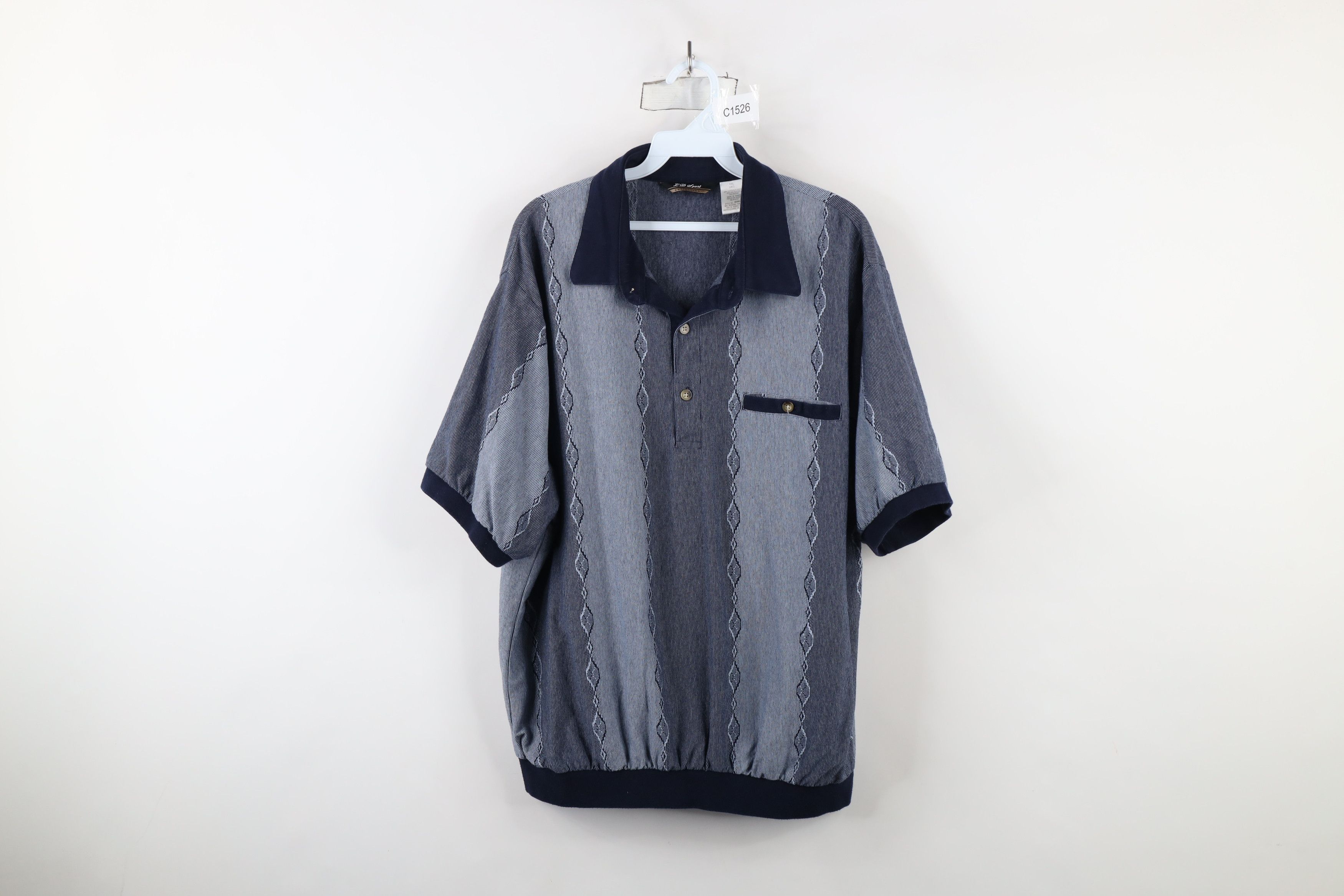 Vintage Vintage 90s Streetwear Striped Knit Pullover Polo Shirt Size US XXL / EU 58 / 5 - 1 Thumbnail