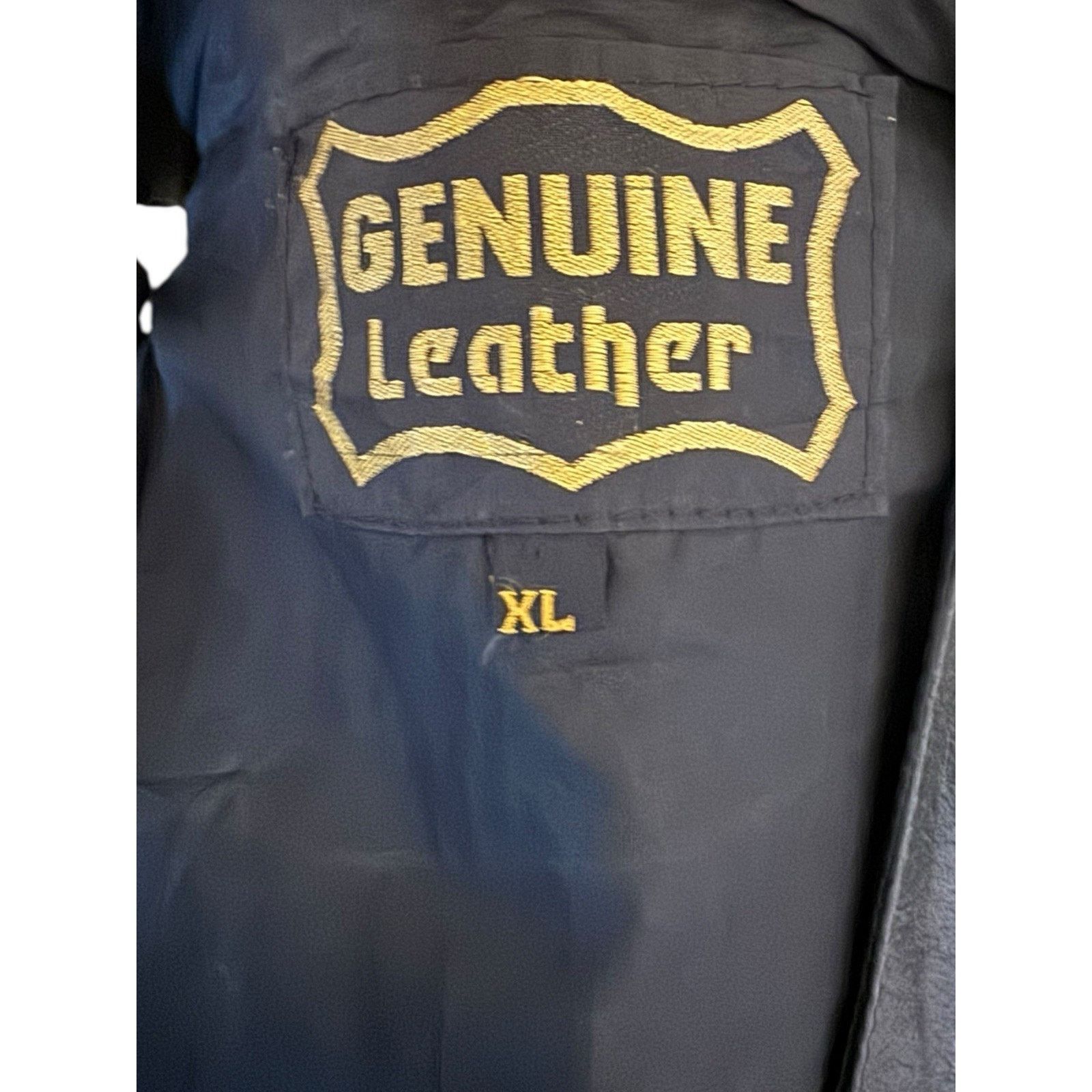 Genuine Leather Vintage Genuine Leather Black Motorcycle Vest Side Lacing Size US XL / EU 56 / 4 - 6 Thumbnail