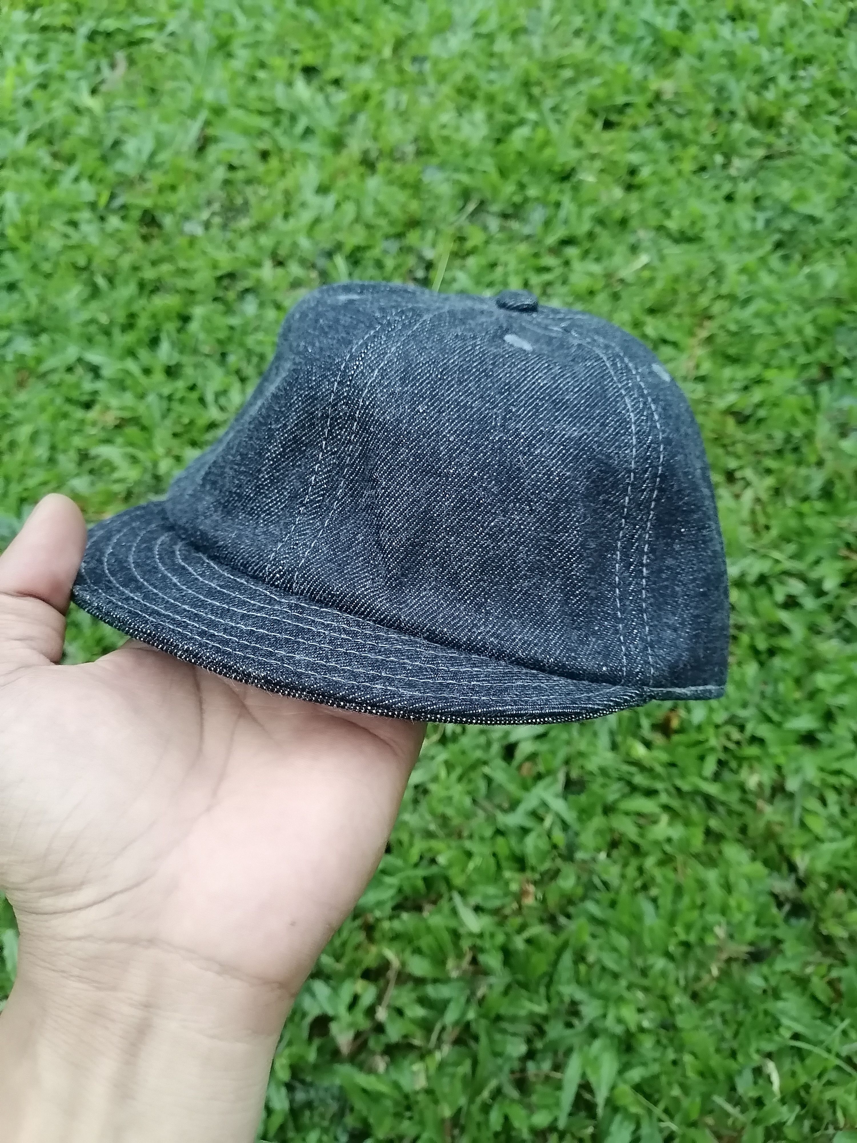 Japanese Brand Uncle Fu Denim Mechanic Cap Size ONE SIZE - 3 Thumbnail
