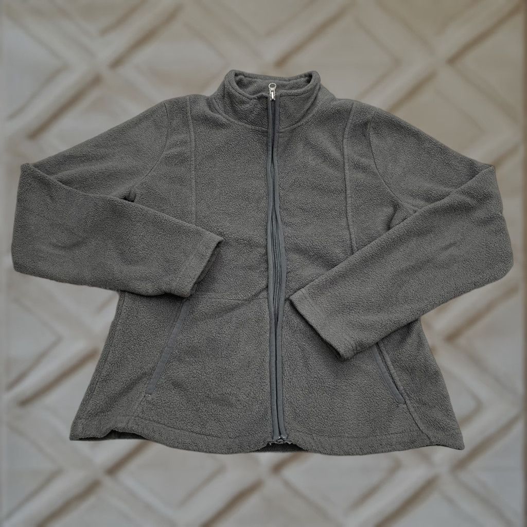Merona Merona Jacket Womens S Gray Full Zip Fleece Polyester Outdoor Casual Workwear Size S / US 4 / IT 40 - 1 Thumbnail