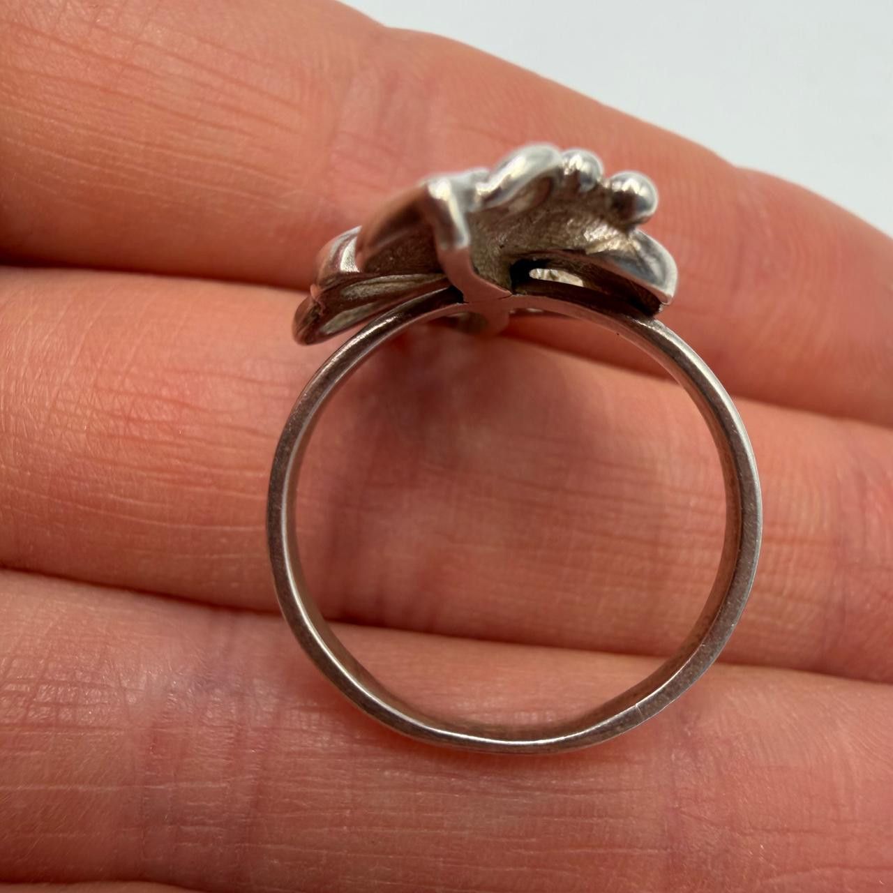 Sterling Silver Vintage USSR 925 Sterling Silver Filigree Ring Size 7.25 US Size ONE SIZE - 2 Thumbnail