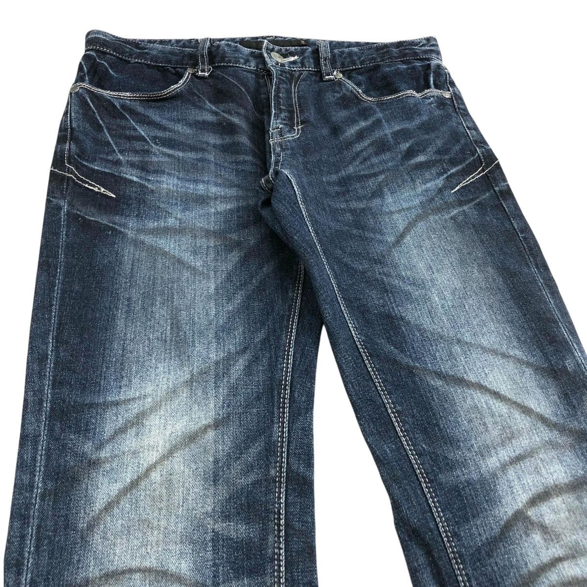 GOSTAR DE FUGA × If Six Was Nine × Le Grande Bleu (L.G.B.) Y2K FUGA Whiskered Faded Punk Lgb Style Skinny Jeans Size US 30 / EU 46 - 4 Thumbnail