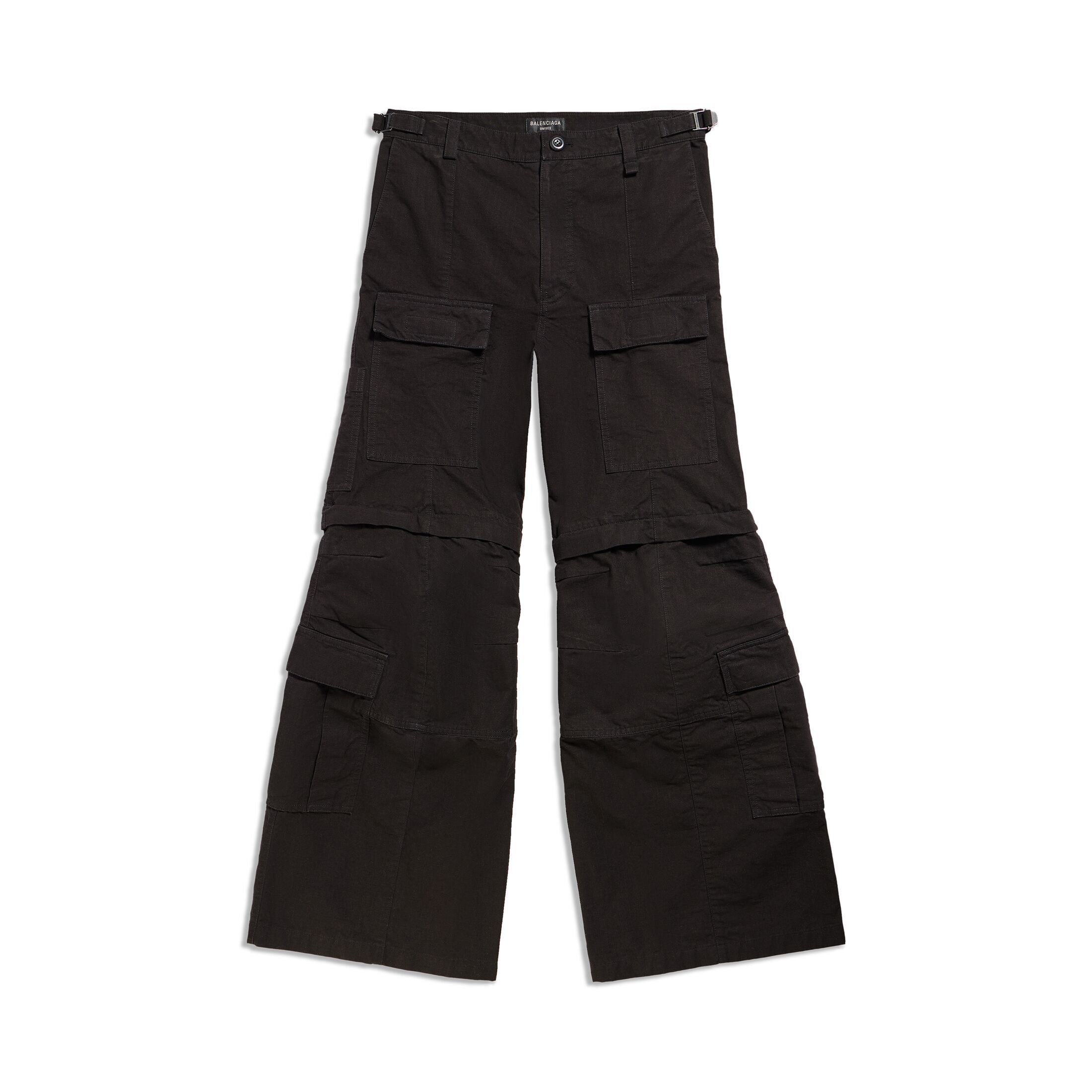 image of Balenciaga Pants Cargo Workwear Logo 768810Tkp271000 in Black, Men's (Size 36)