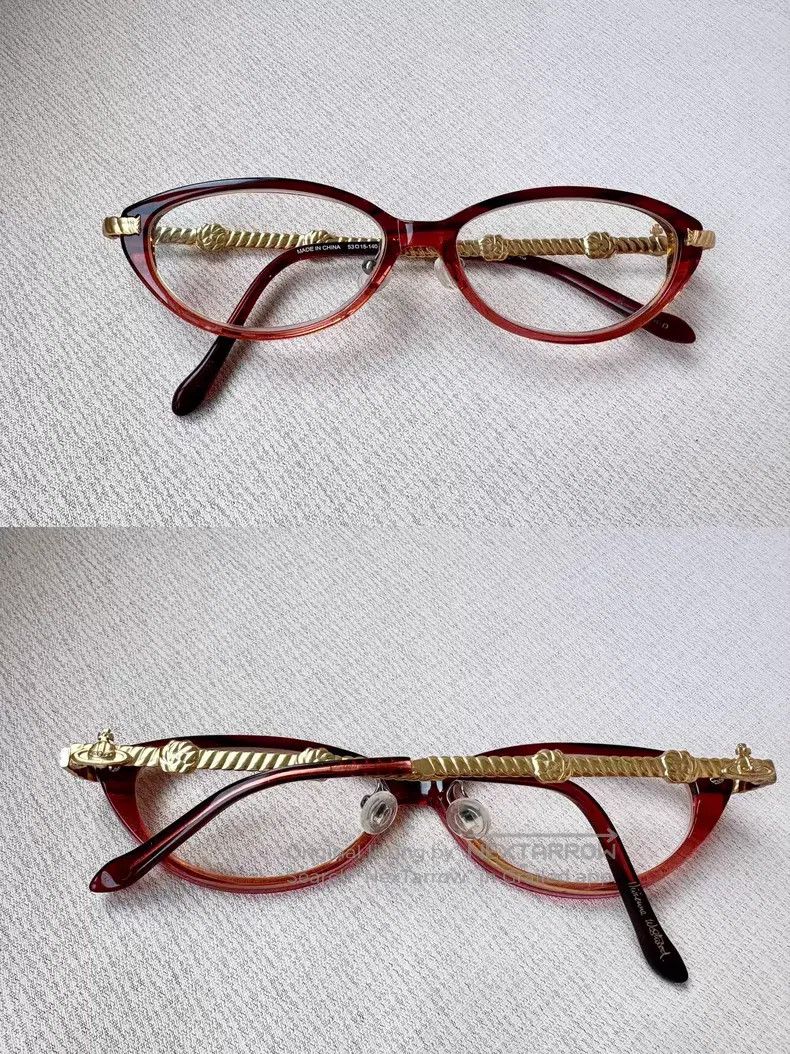 Vivienne Westwood Vivienne Westwood Vintage red-brown knotted rose metal fra Size ONE SIZE - 5 Thumbnail