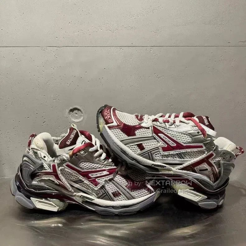 Balenciaga Balenciaga Runner Sneakers White Red Size 42. Size US 9 / EU 42 - 3 Thumbnail