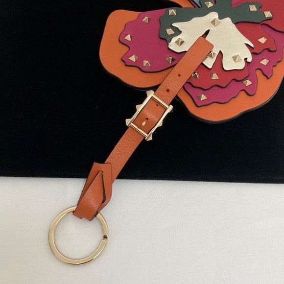 Valentino Valentino Rockstud Flower Key Ring Size ONE SIZE - 8 Thumbnail