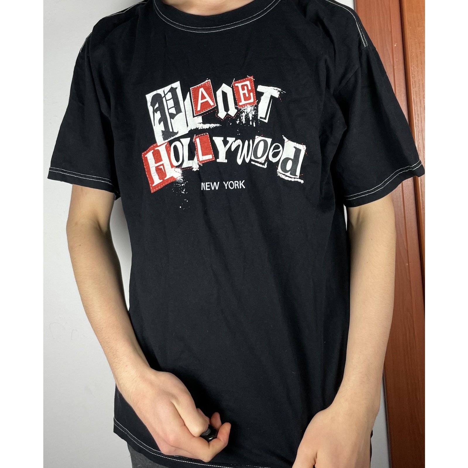 Planet Hollywood × Vintage Planet Hollywood Men Black Cotton Short Sleeve T-Shirt Large Size US L / EU 52-54 / 3 - 2 Thumbnail