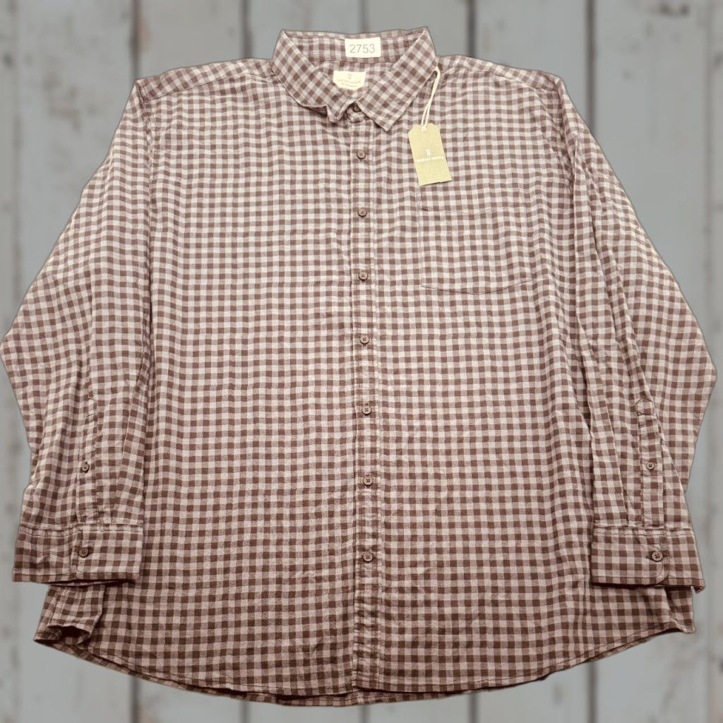 Vintage VINTAGE Mutual Weave Long Sleeve Button-Up Mens 4XLT Check Shirt NEW NWT 2753 Size US XXL / EU 58 / 5 - 1 Thumbnail
