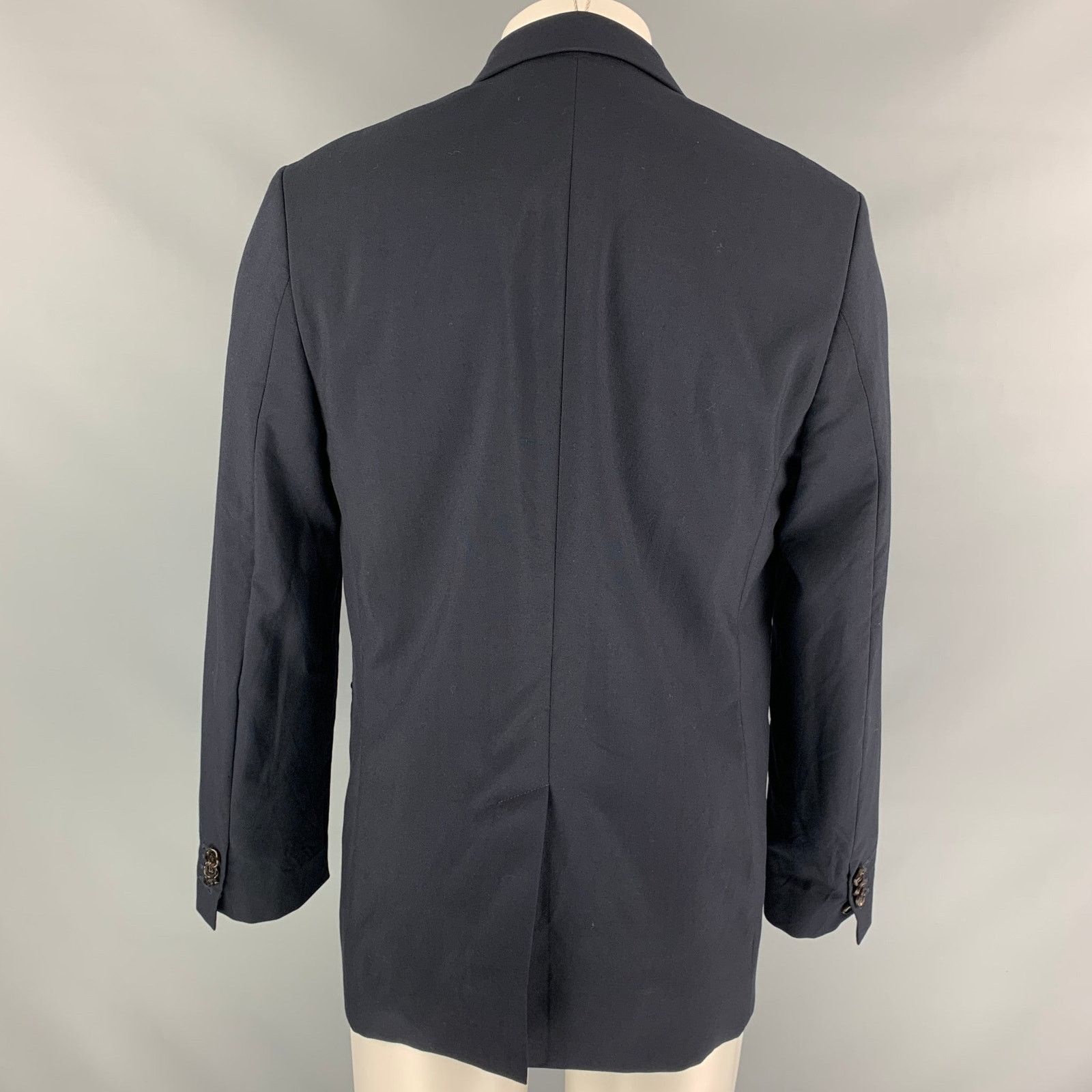 Marni MARNI Size 40 Navy Wool Notch Lapel Sport Coat Size 40R - 4 Thumbnail