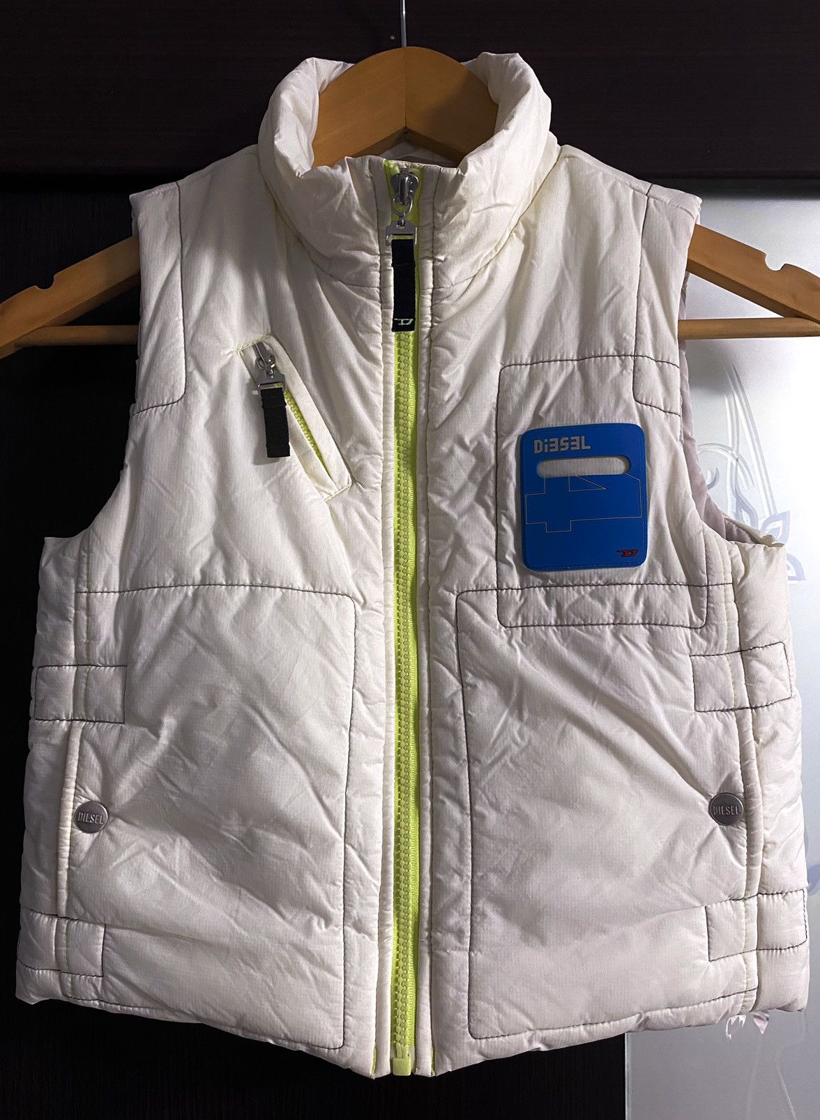 Diesel Women’s Diesel Gorpcore Techwear Vintage White Nylon Vest Size XS / US 0-2 / IT 36-38 - 6 Thumbnail