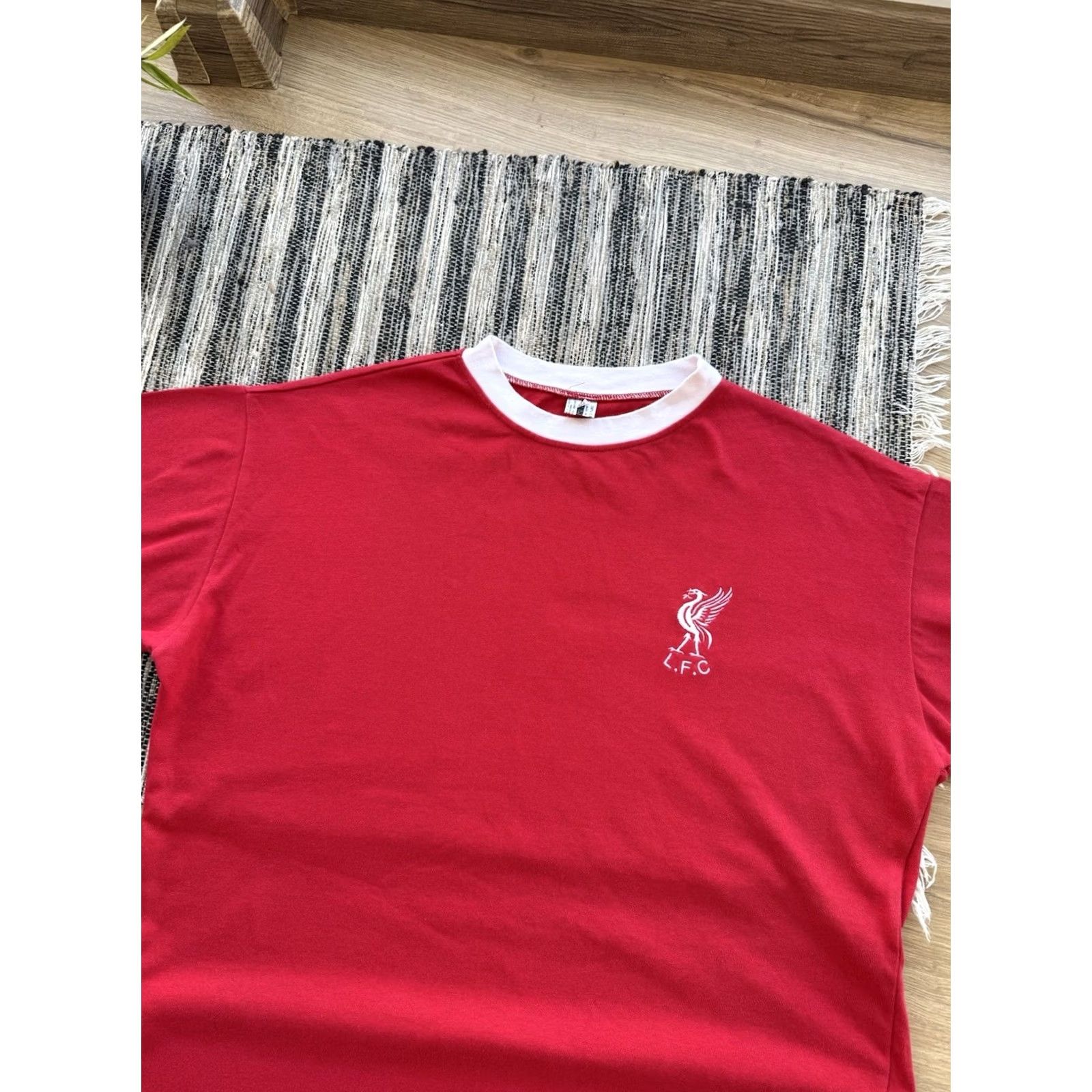 Vintage LIVERPOOL VINTAGE 80s COTTON FOOTBALL T-SHIRT SOOCER JERSEY RED MANCHESTER? Size US M / EU 48-50 / 2 - 2 Thumbnail