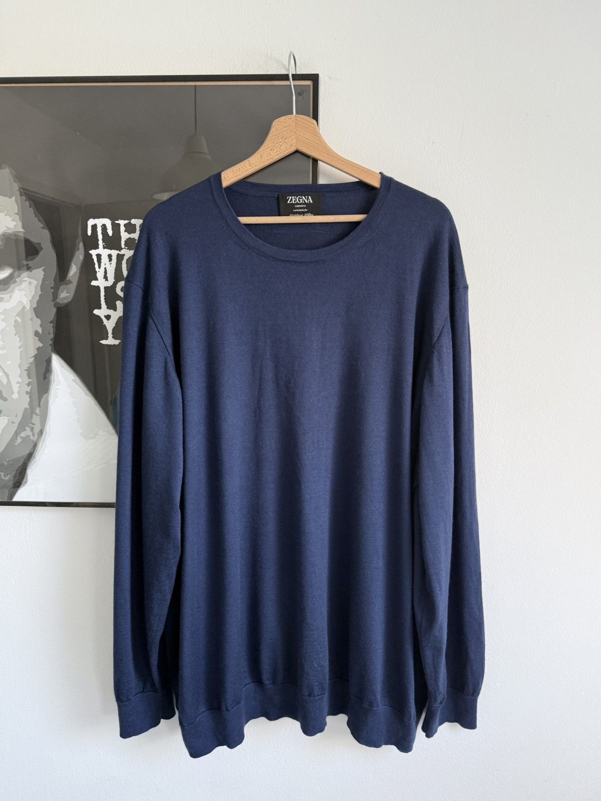 トップス VTG Zegna Melange Cashmere T Neck Jumper VTG Zegna Melange Cashmere T Neck Jumper（Zegna Men's