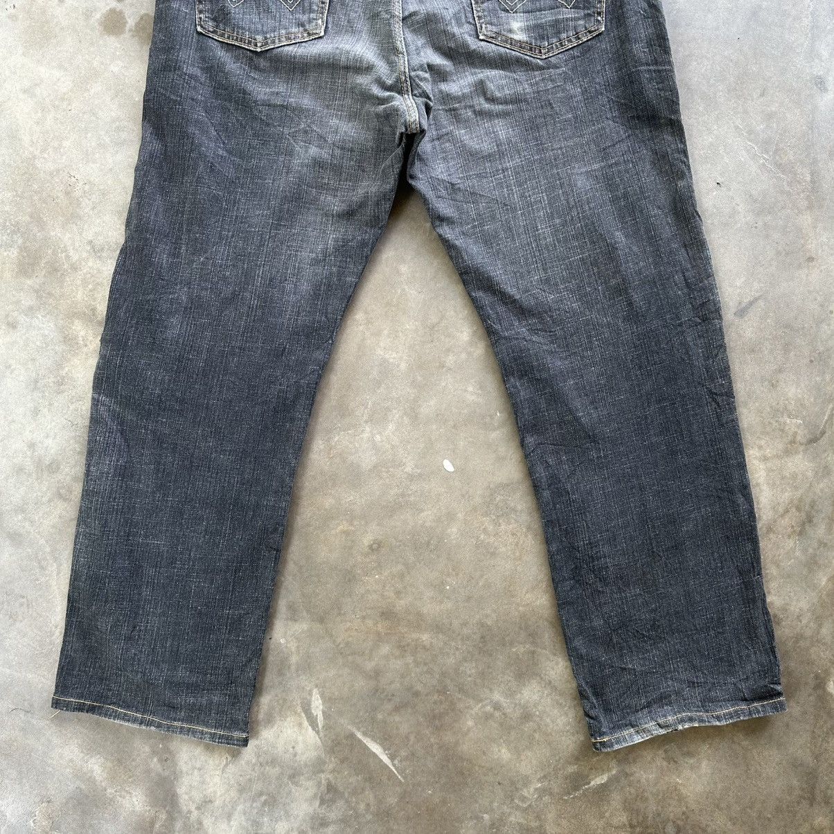 Japanese Brand Vintage Edwin Faded Black Distressed Denim Jean Pant W37 Size US 37 - 10 Thumbnail