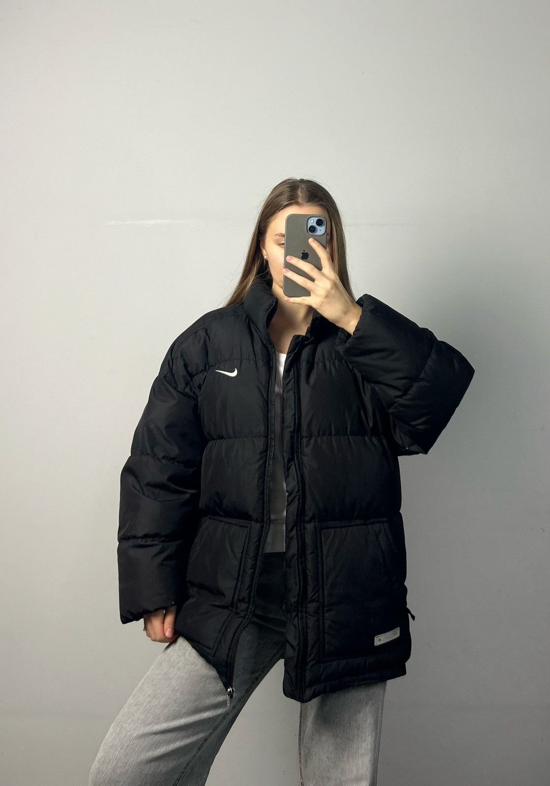 Nike Vintage puffer nike swoosh down jacket 00s Size M / US 6-8 / IT 42-44 - 5 Thumbnail